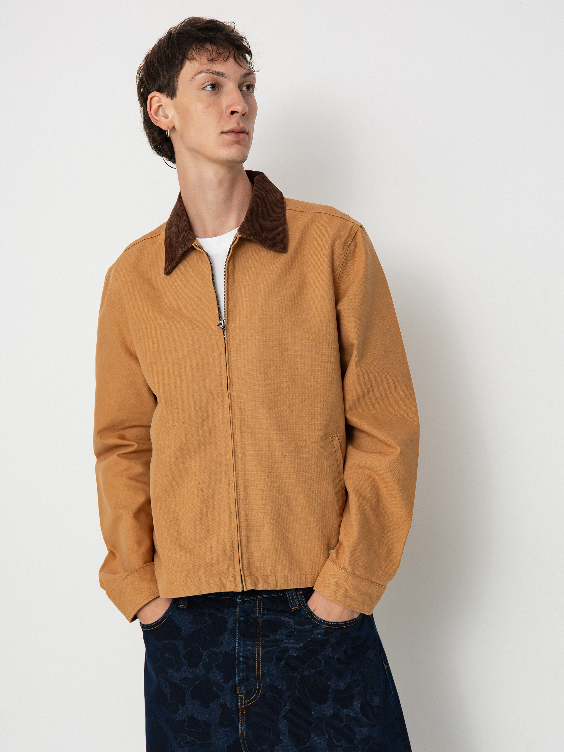 Brixton Mechanic Garage Zip Jacket (tobacco brown)