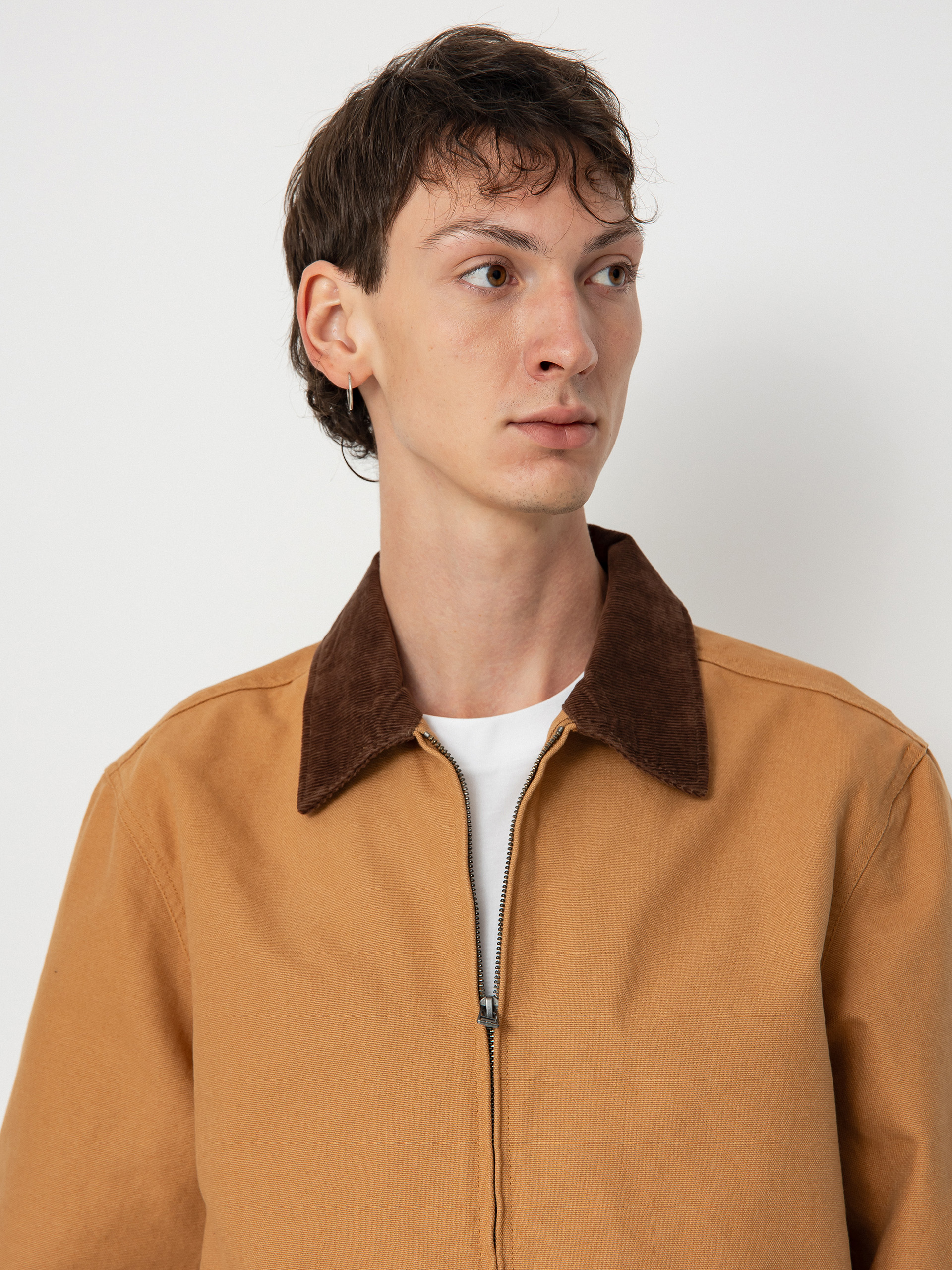 Brixton Mechanic Garage Zip Jacket - brown (tobacco brown)