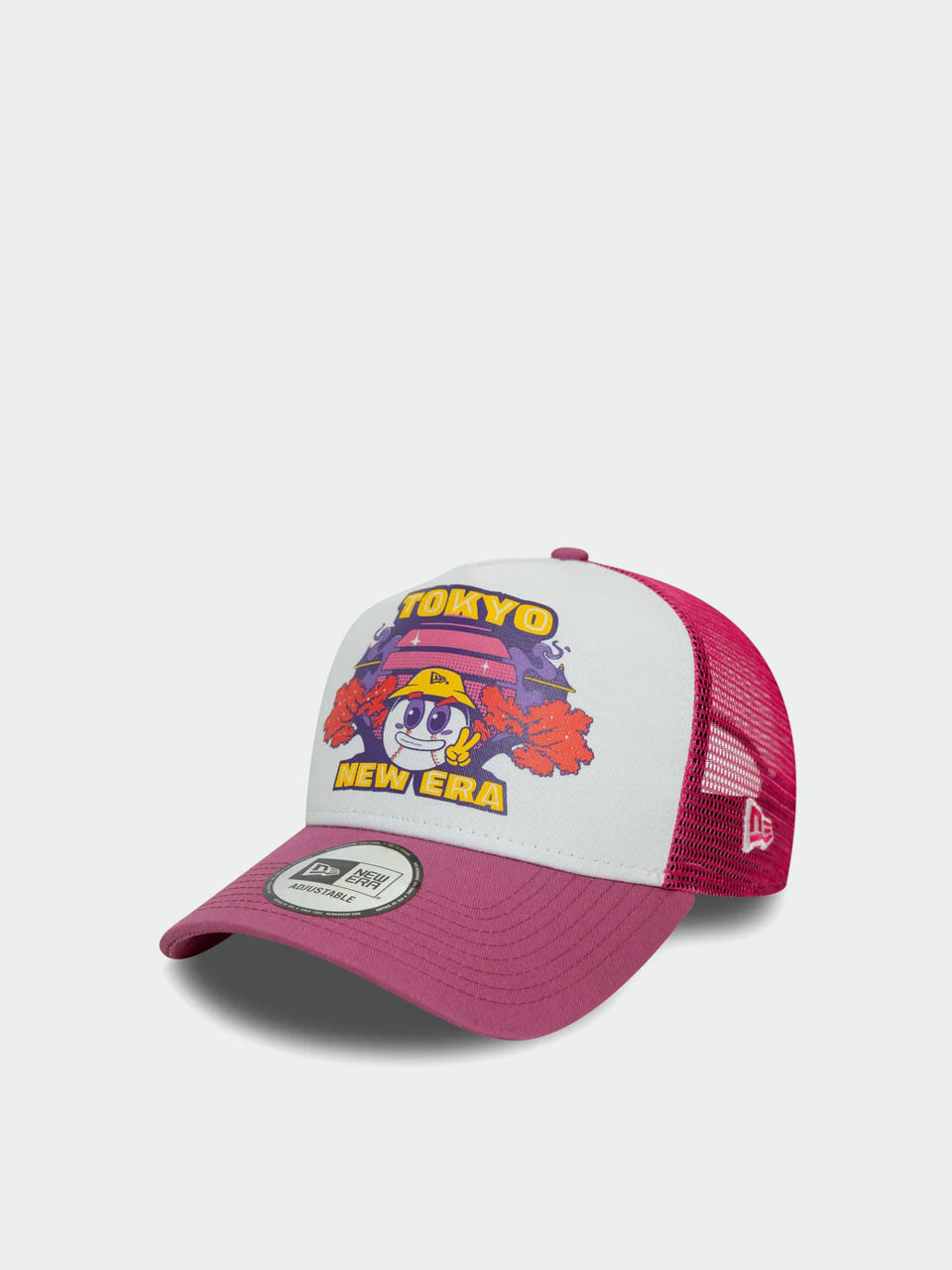 New Era Cap Graphic Print Trucker (pink)