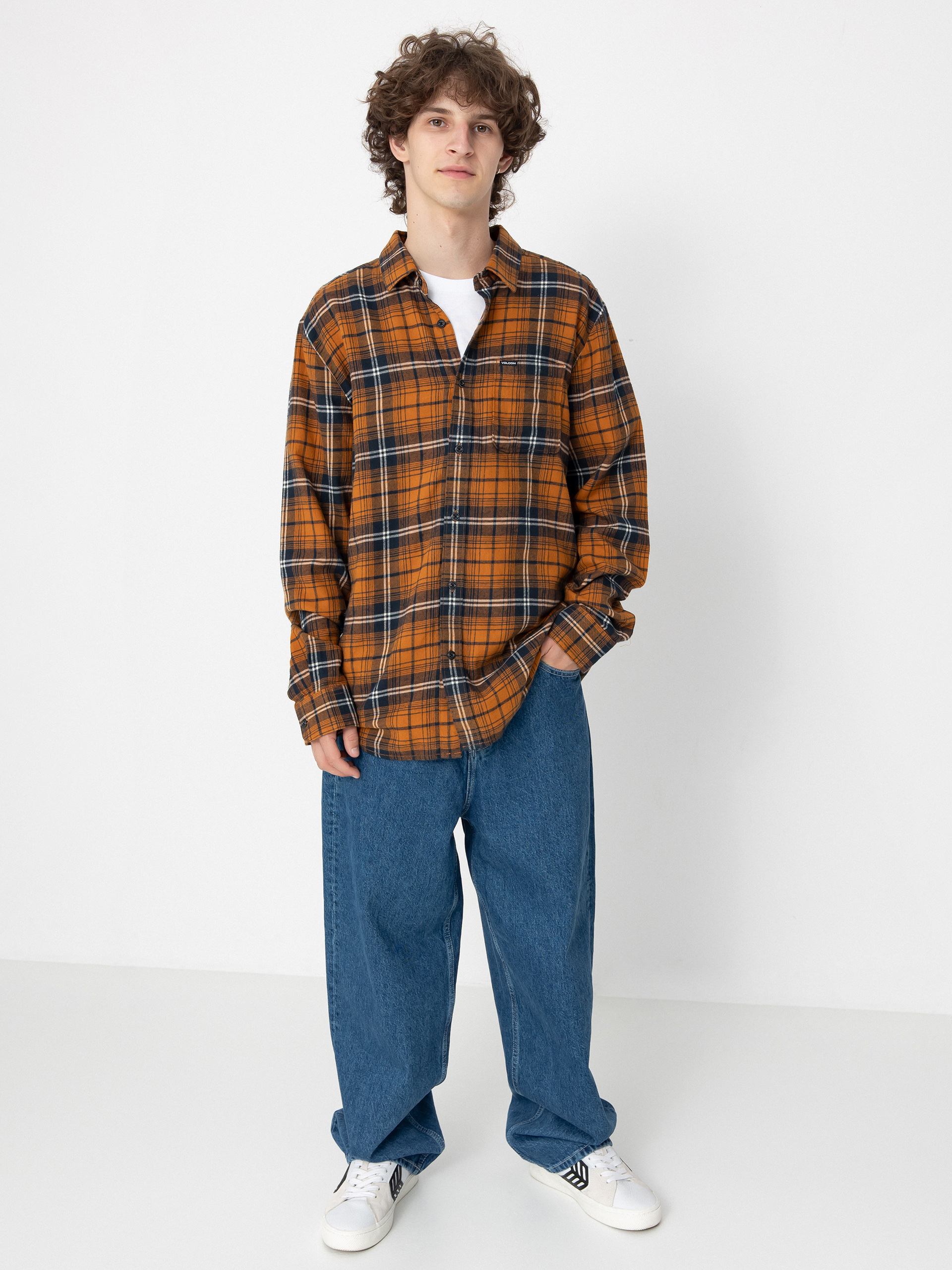 Volcom Hemd Caden Plaid Ls (chestnut brown)