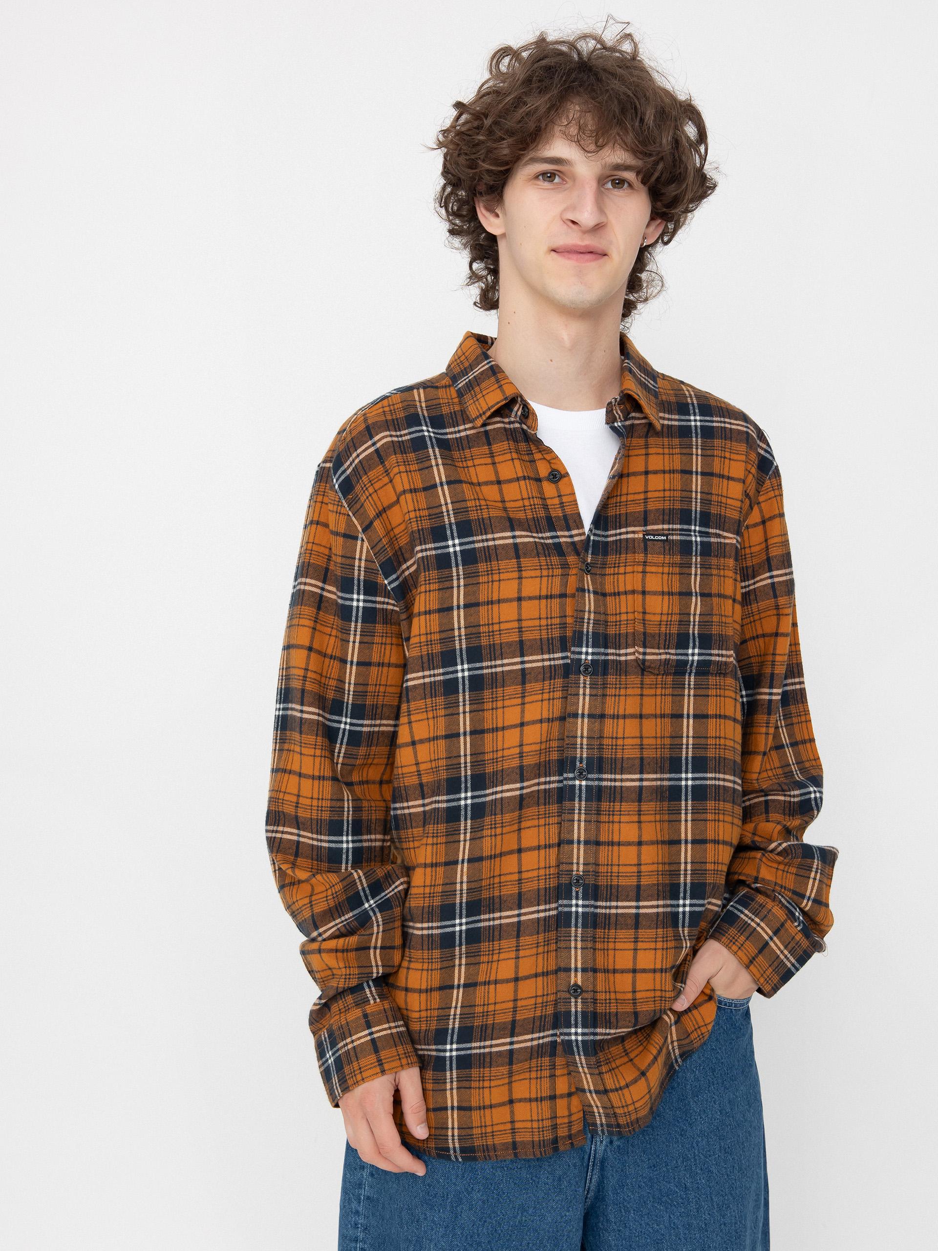 Volcom Hemd Caden Plaid Ls (chestnut brown)