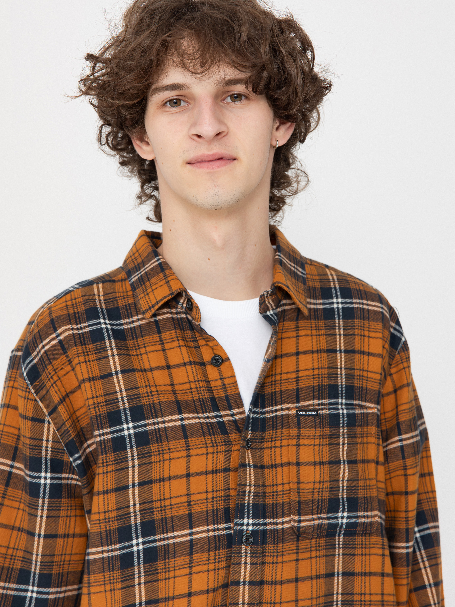 Volcom Hemd Caden Plaid Ls (chestnut brown)