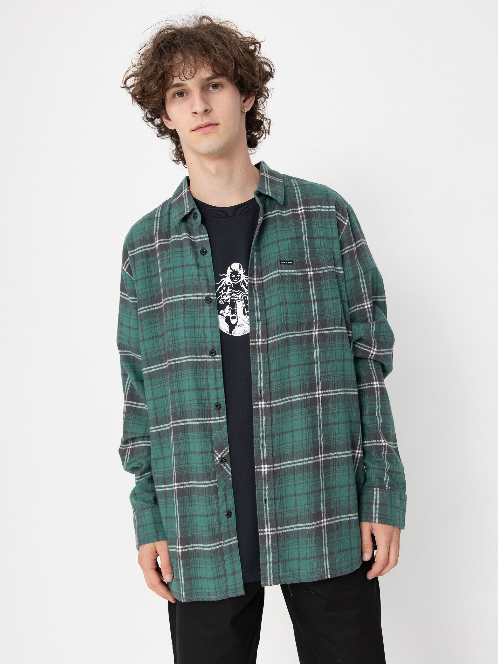 Volcom Hemd Caden Plaid Ls (sea green)