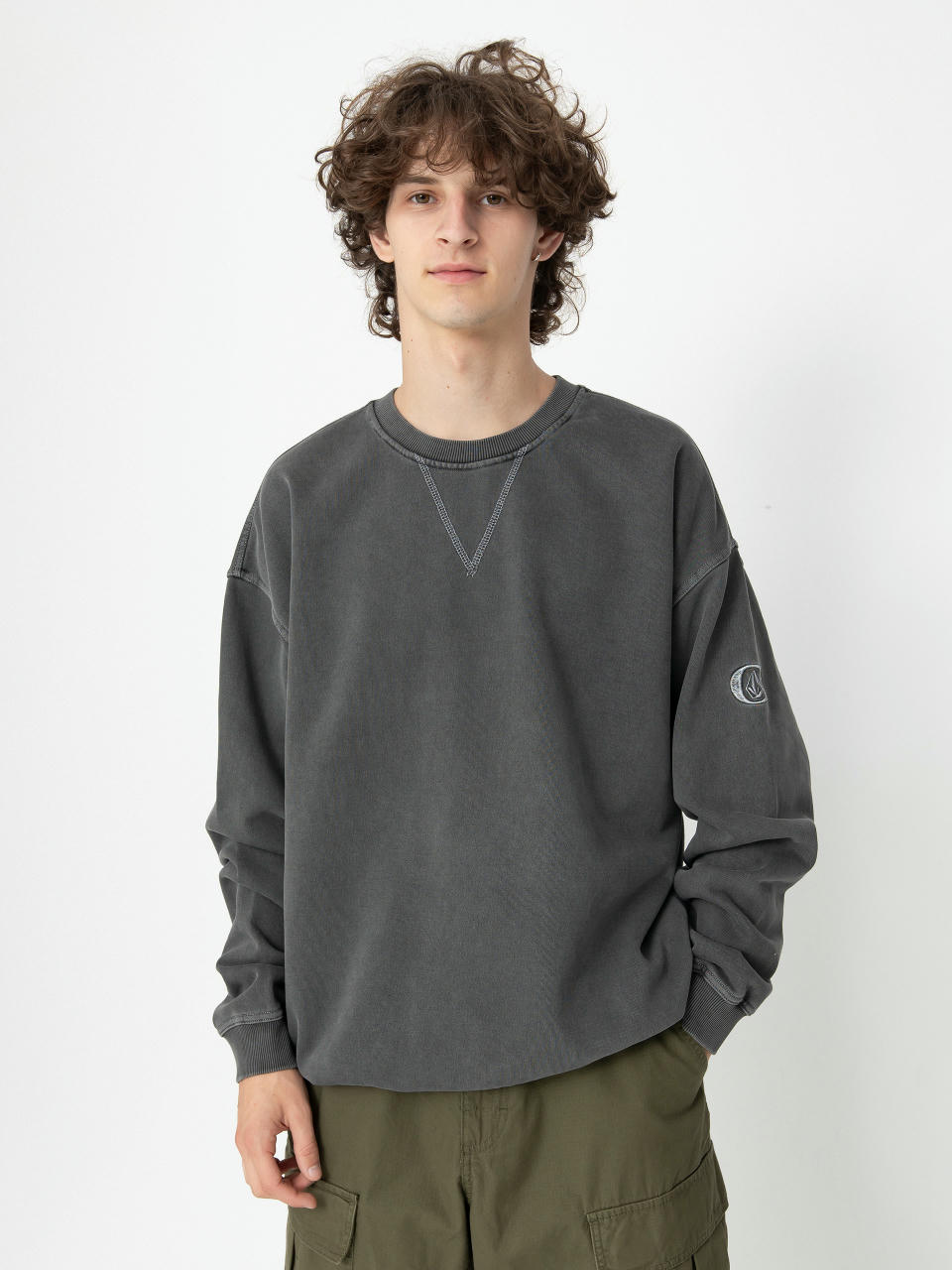 Volcom Skate Vitals Remy S Crew Sweatshirt (asphalt black)