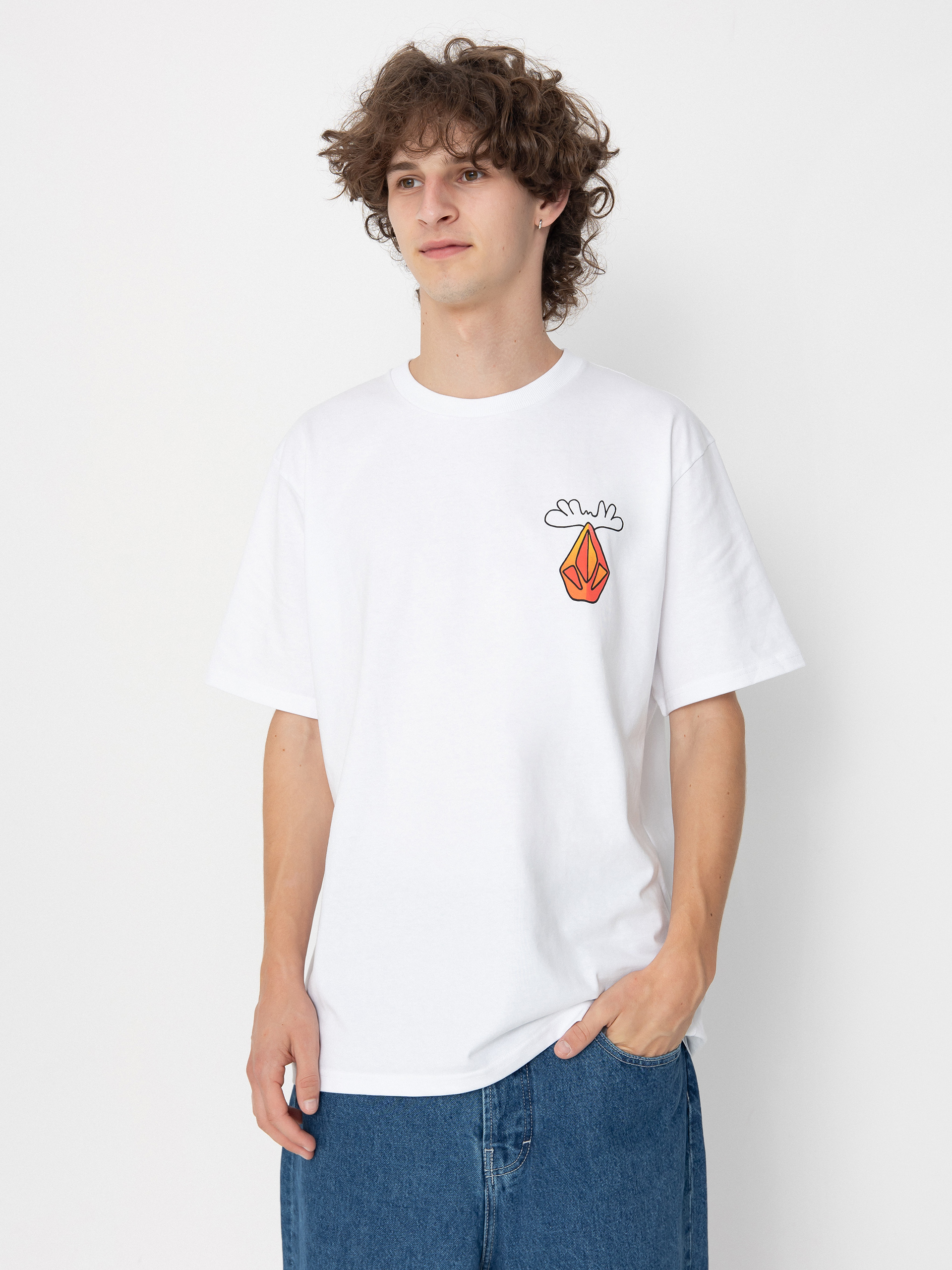 Volcom T-Shirt Olivmoose (white)