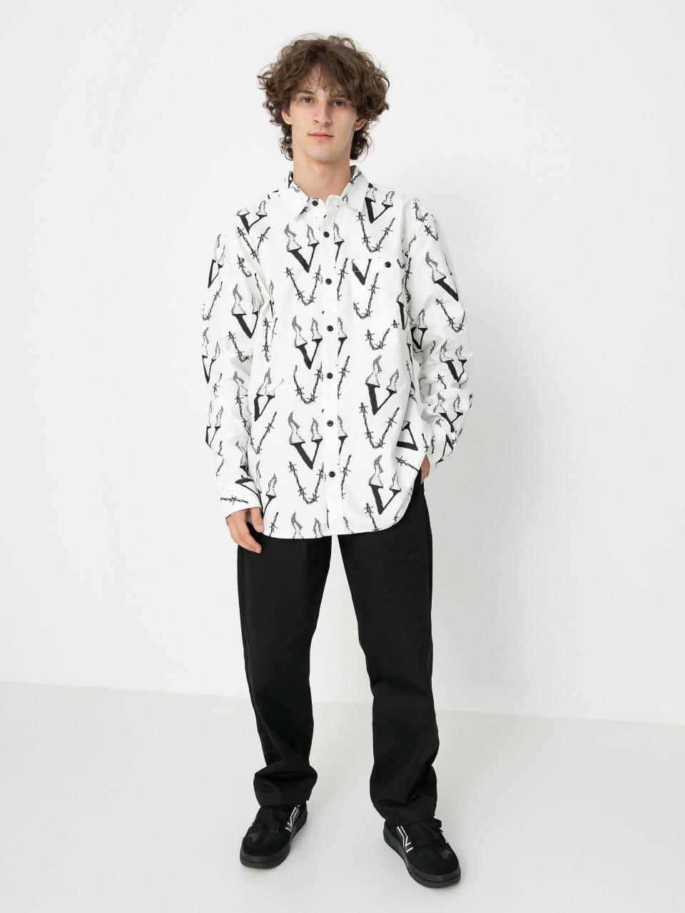 Volcom Shirt Fergadelic Woven Ls (white)