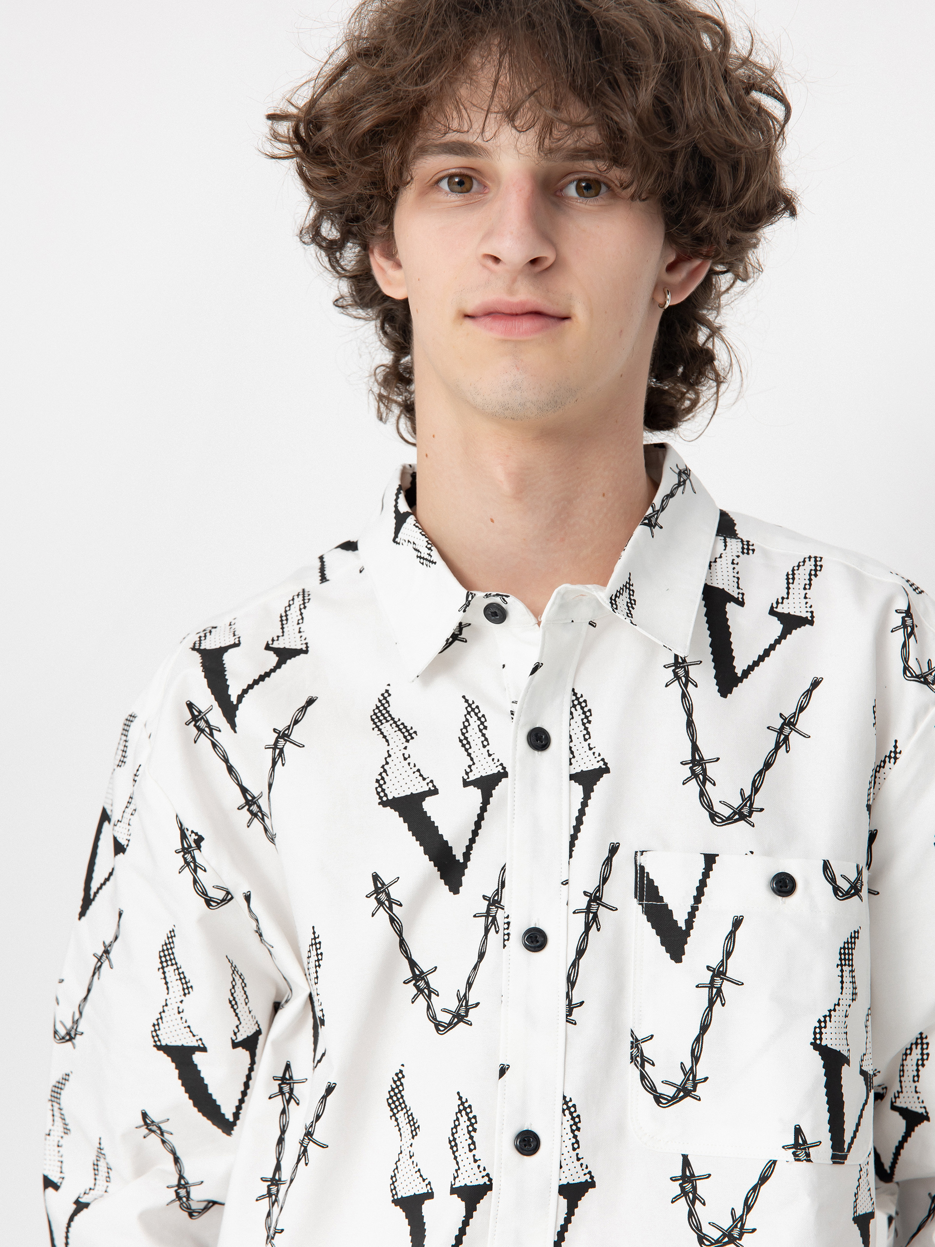 Volcom Shirt Fergadelic Woven Ls (white)