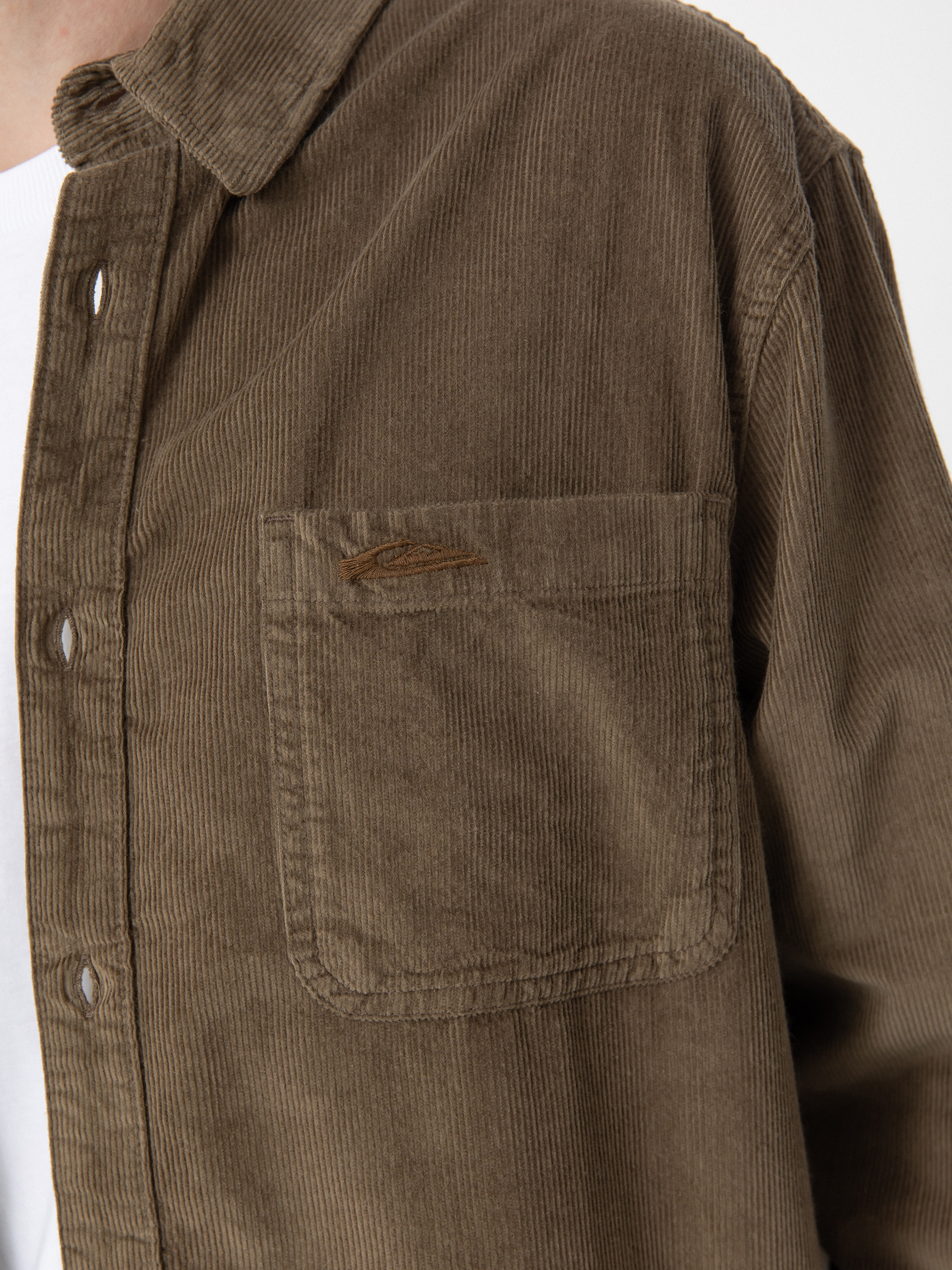 Quiksilver Shirt Smoke Trail Cord (canteen smoke trail cord ls)