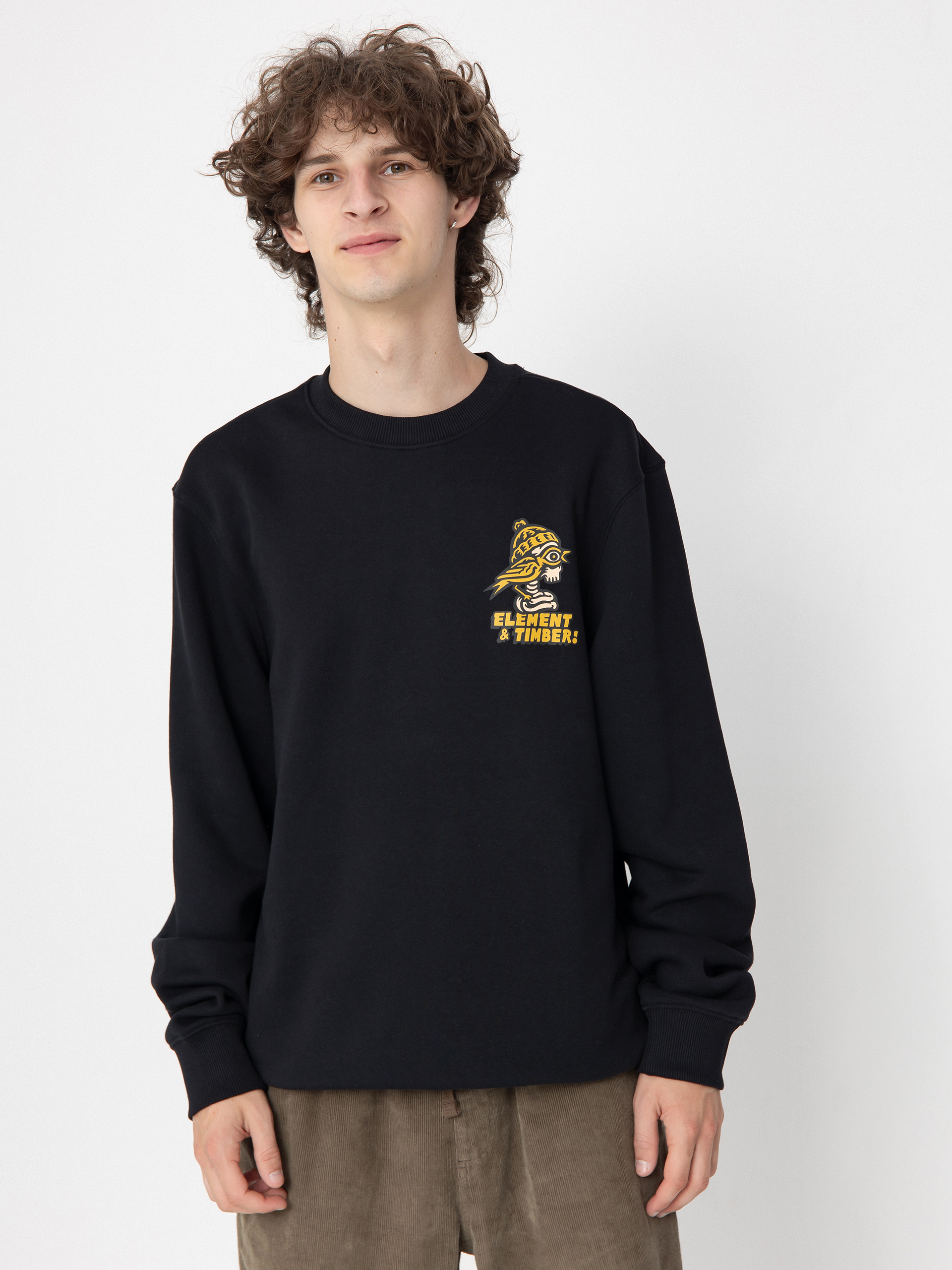 Element Birds Eye Crew Sweatshirt black flint black