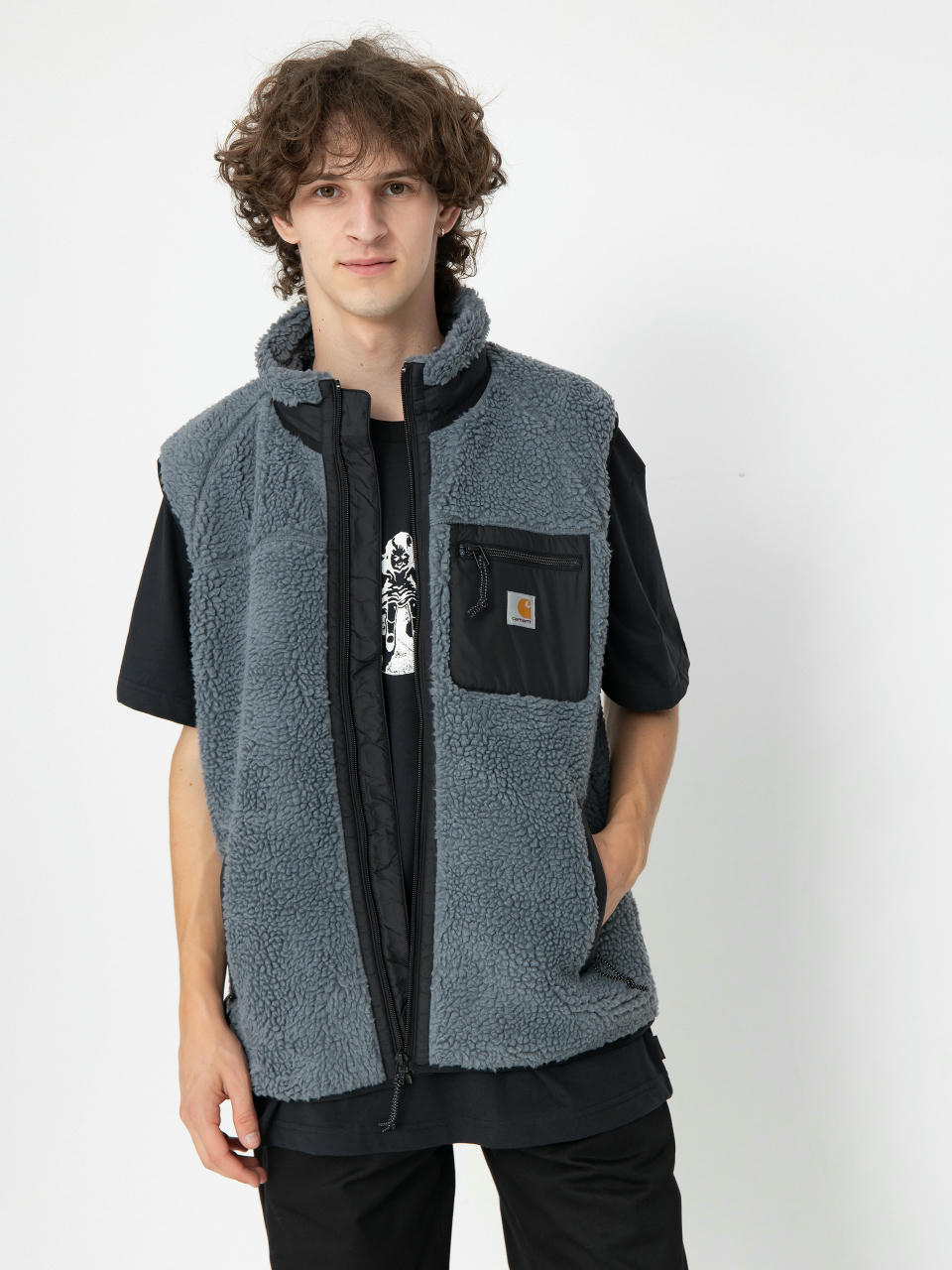 Carhartt WIP Prentis Liner Weste (dove grey/black)