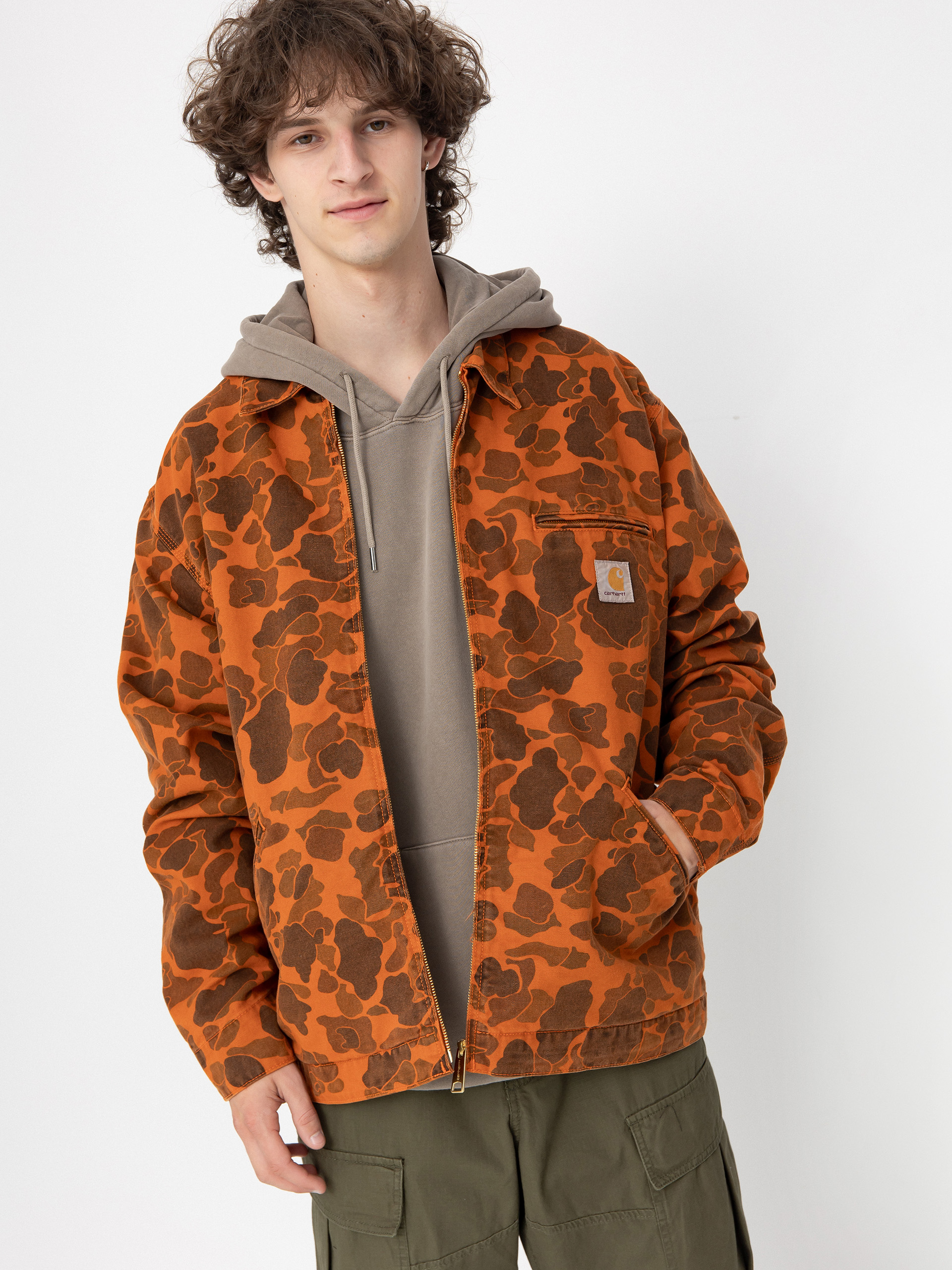 Carhartt WIP Duck Detroit Jacket - red (camo duck/green