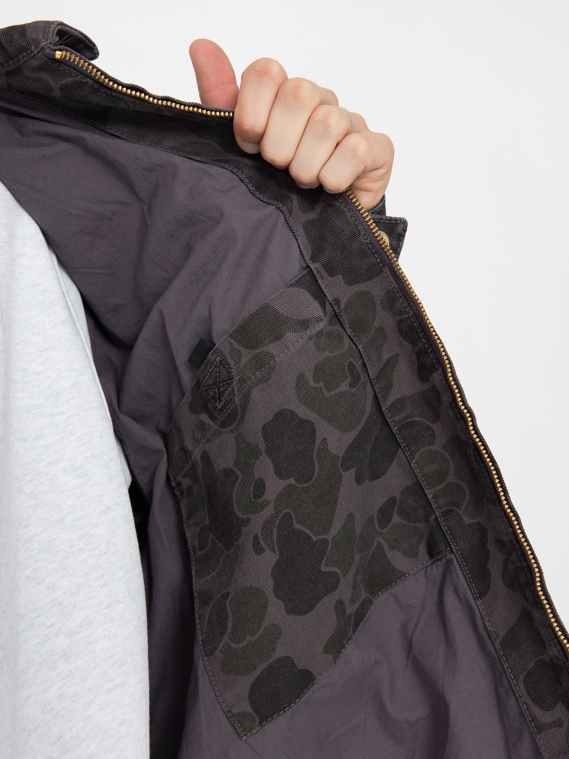 Carhartt WIP DUCK DETROIT JACKET カモ柄 S JKPT STORE / DUCK DETROIT JACKET CAMO DUCK GREEN/TURMERIC