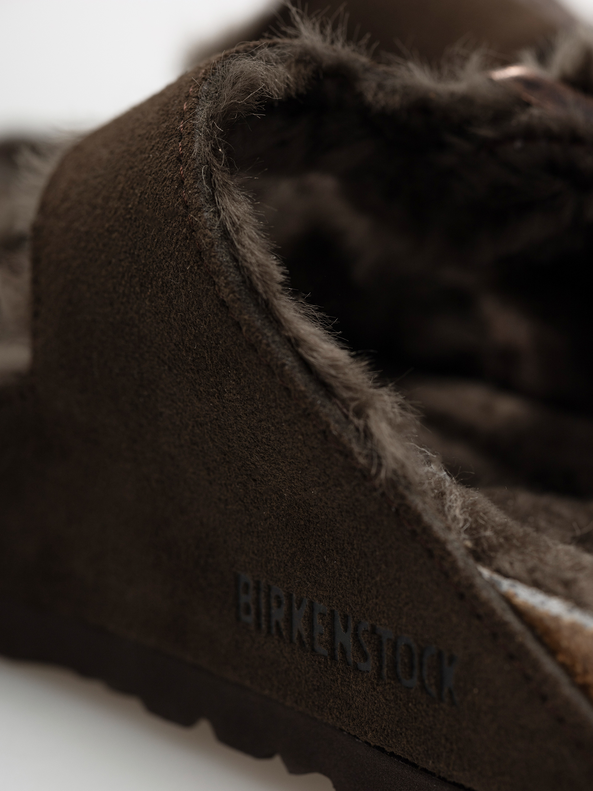 Birkenstock Arizona Shearling Suede Leather Fur Narrow Wmn Flip-flops (mocha)