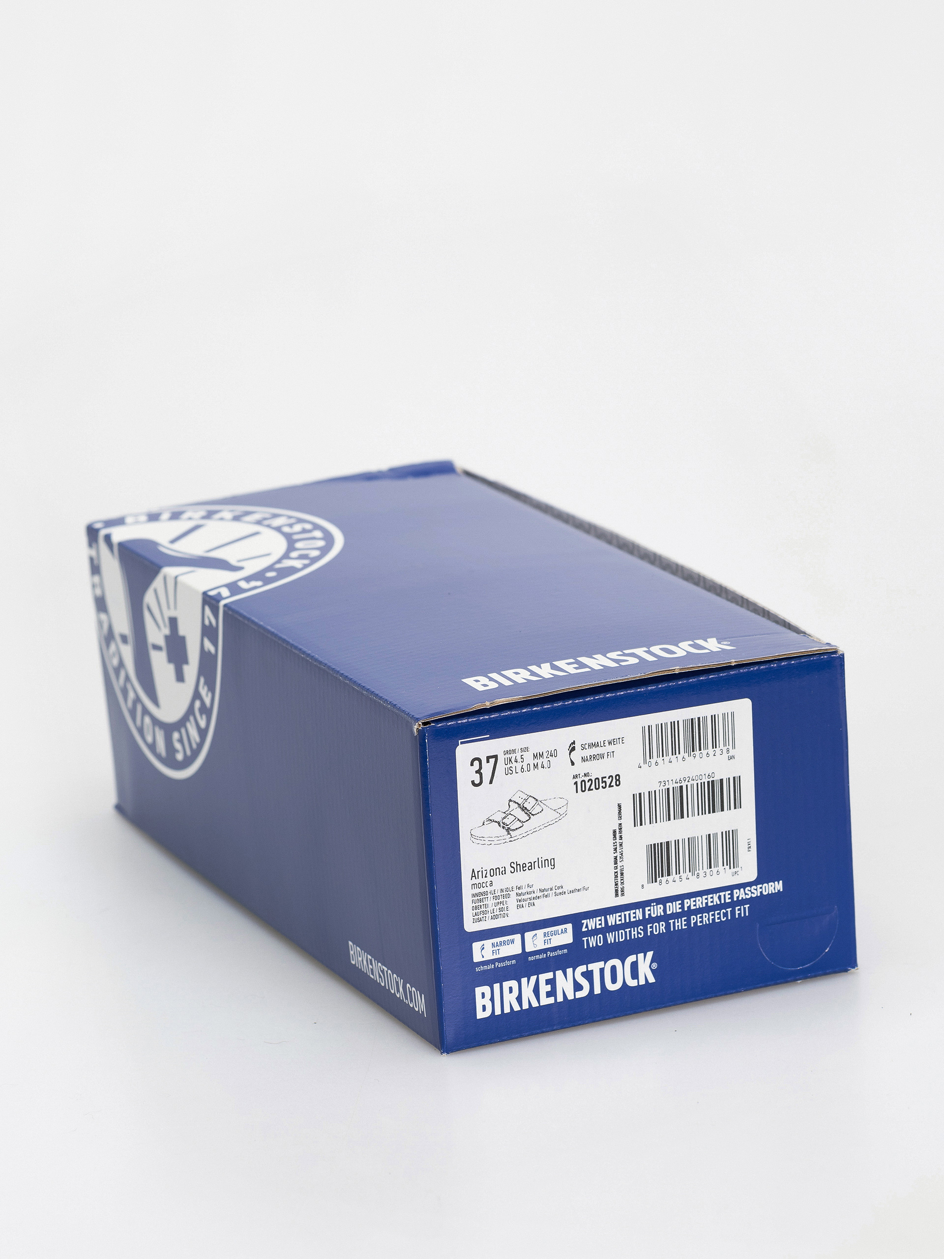 Birkenstock Arizona Shearling Suede Leather Fur Narrow Wmn Flip-flops (mocha)