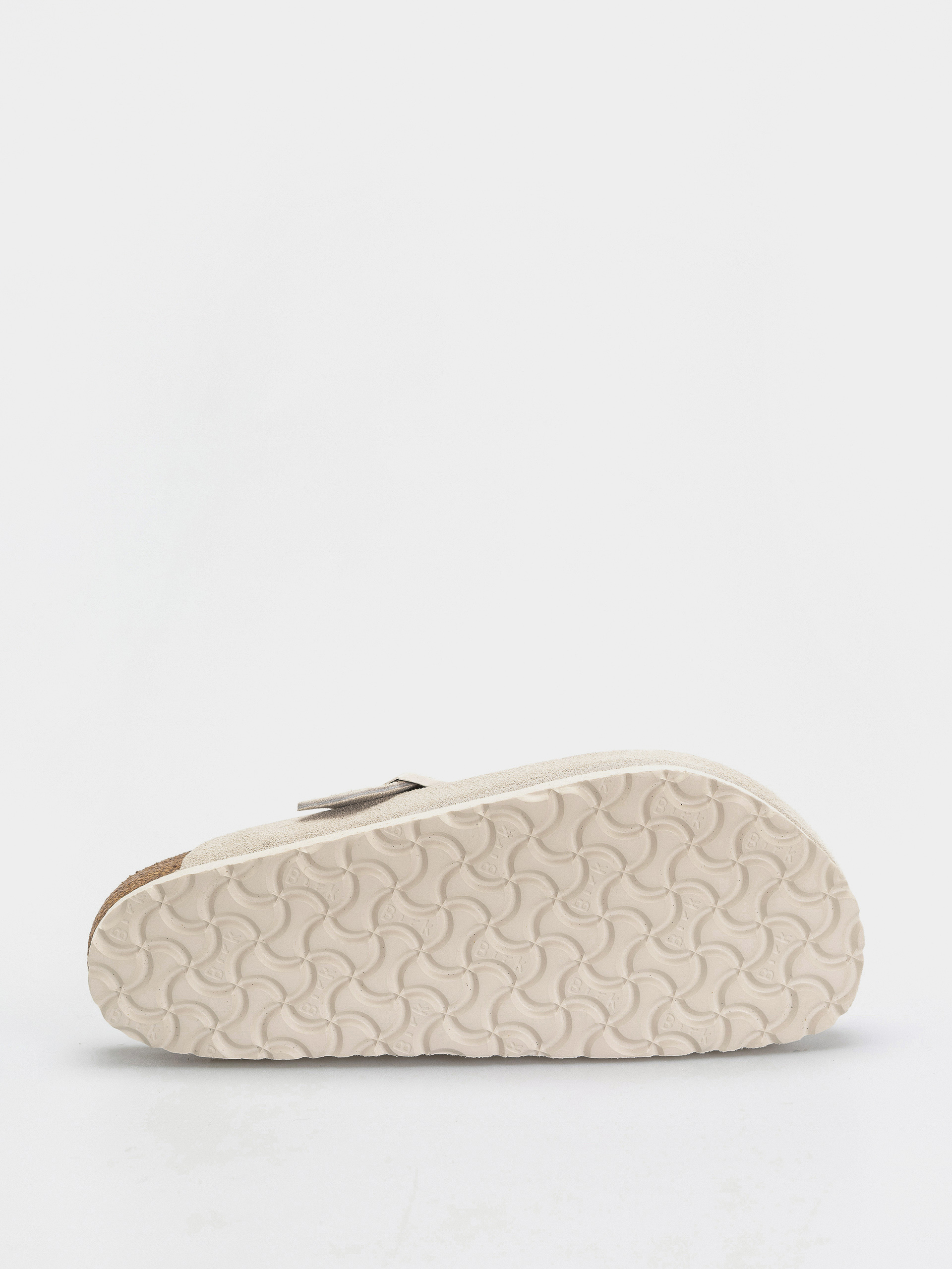 Birkenstock Boston Suede Leather Regular Flip-flops beige