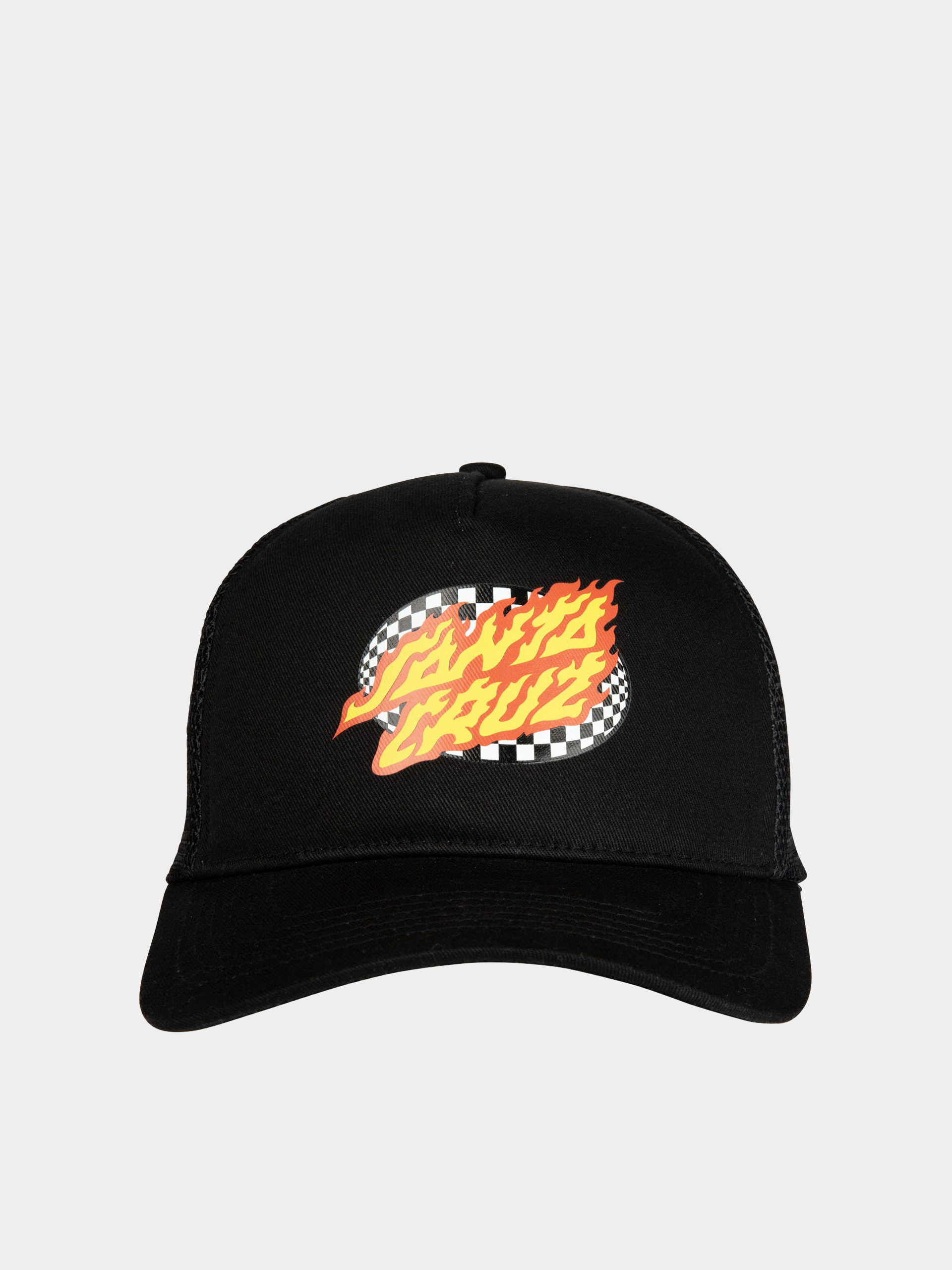 Santa Cruz Cap Oval Check Flame (black)