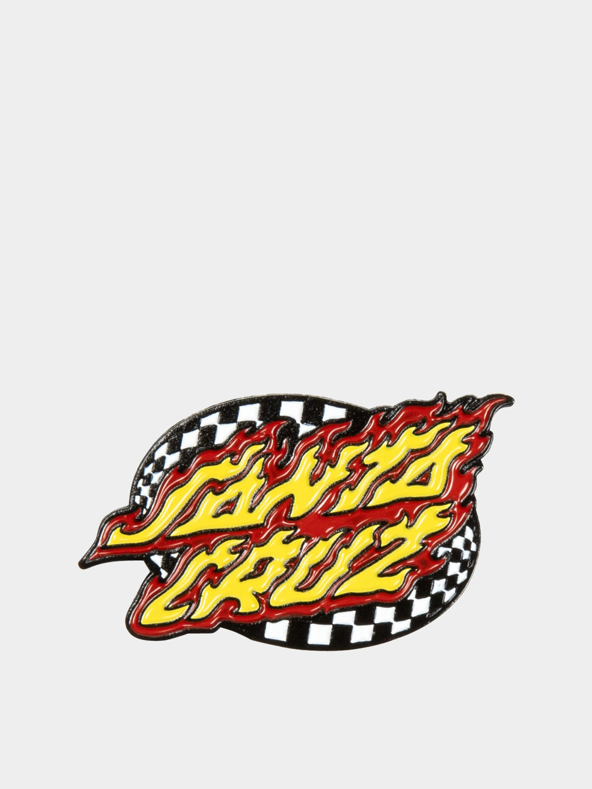 Santa Cruz Akcesoria Oval Check Flame Pin Badge (multi)