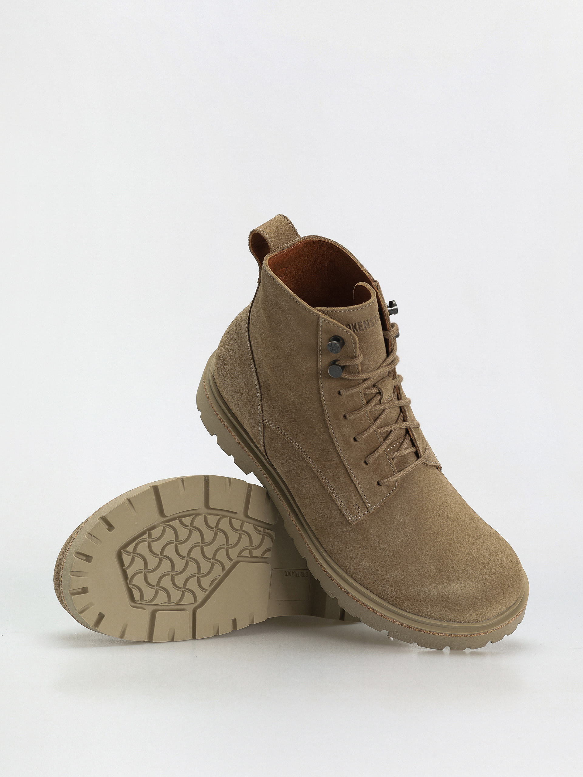 Birkenstock Highwood Lace Mid Suede Leather Regular Shoes (taupe)