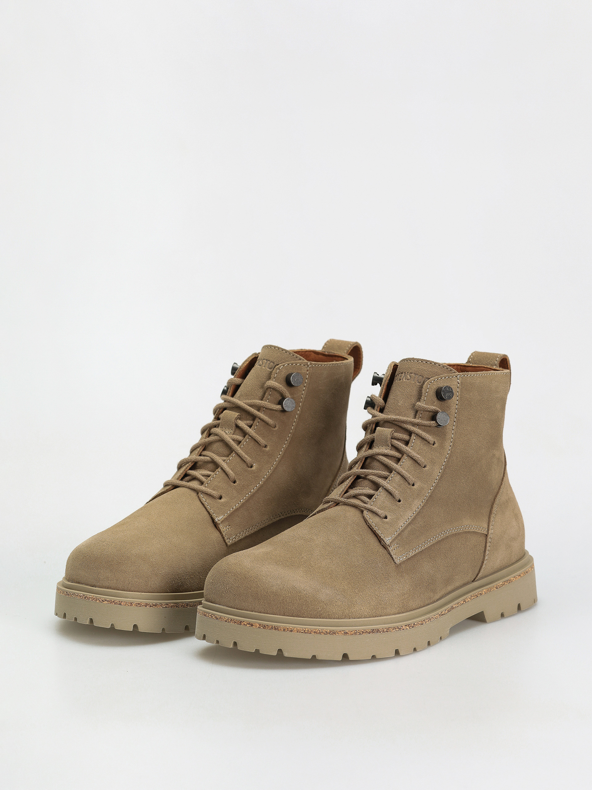 Birkenstock Highwood Lace Mid Suede Leather Regular Shoes (taupe)