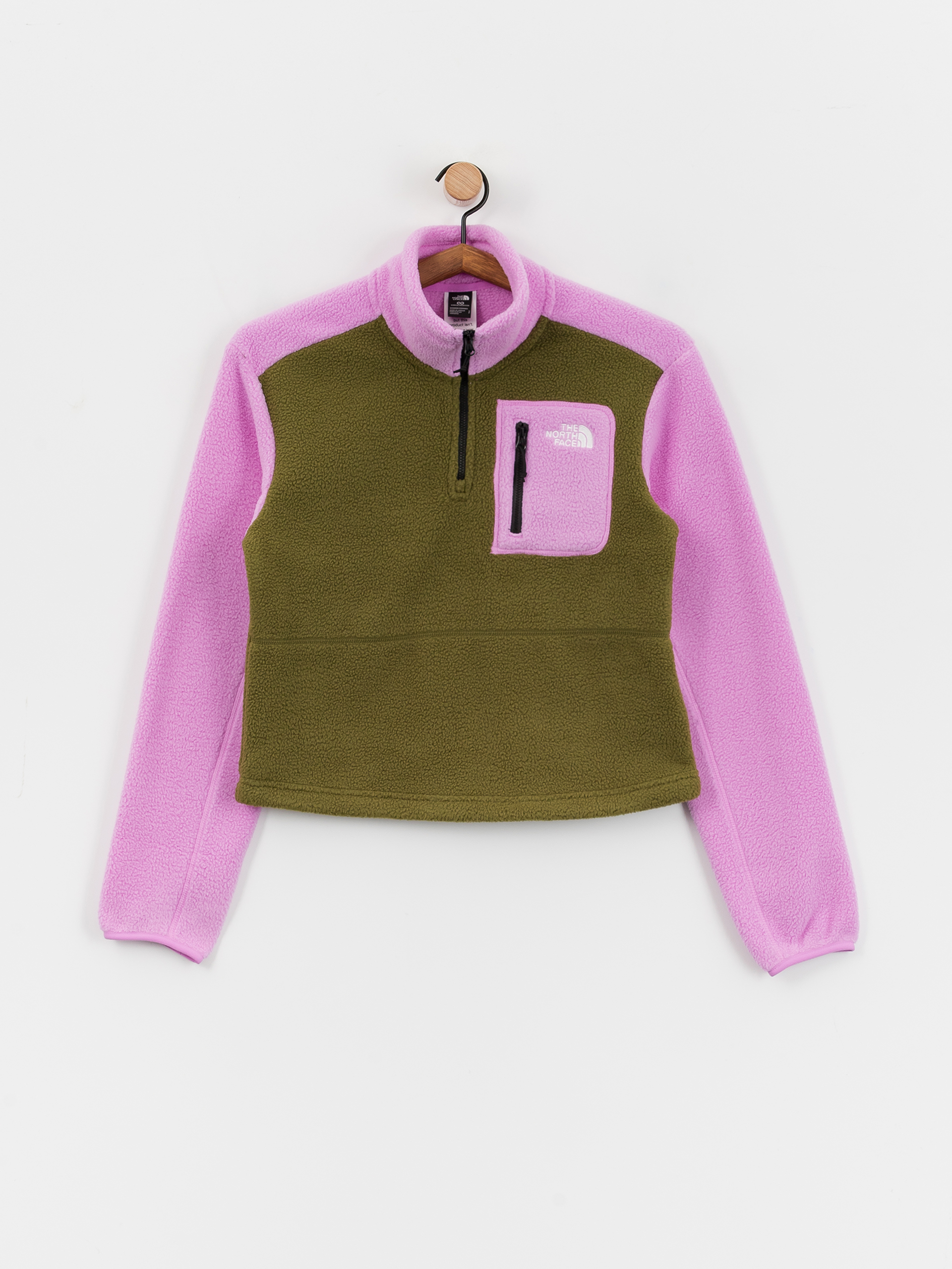 The North Face Yumiori 1/4 Zip Wmn Fleece - pink, green (forest