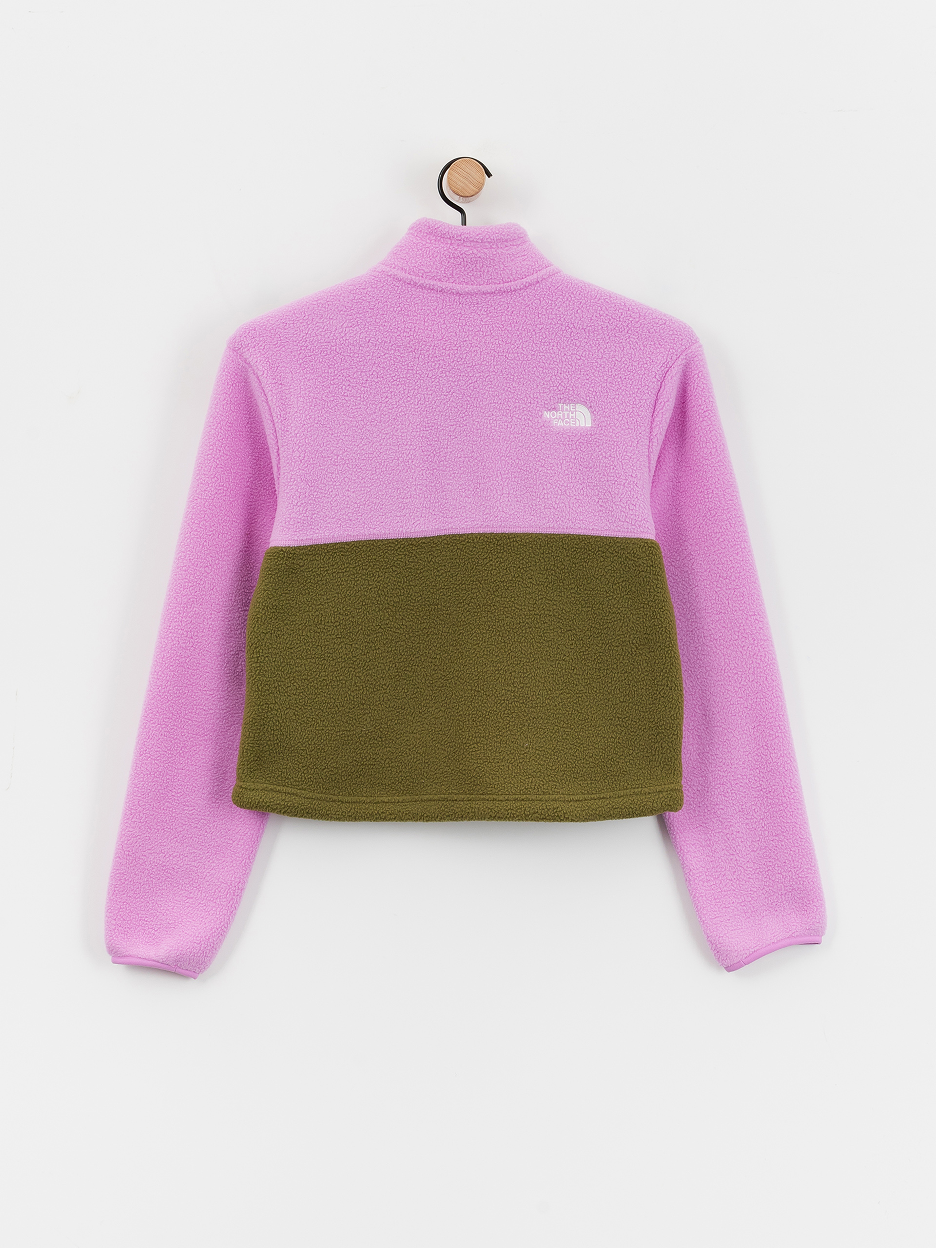 Damen The North Face Yumiori 1/4 Zip Fleece Jacke (forest olive/dragonfrui)