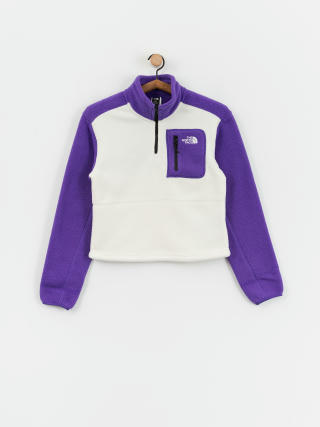 The North Face Yumiori 1/4 Zip Wmn Fleece Jacke (white dune/peak purple)