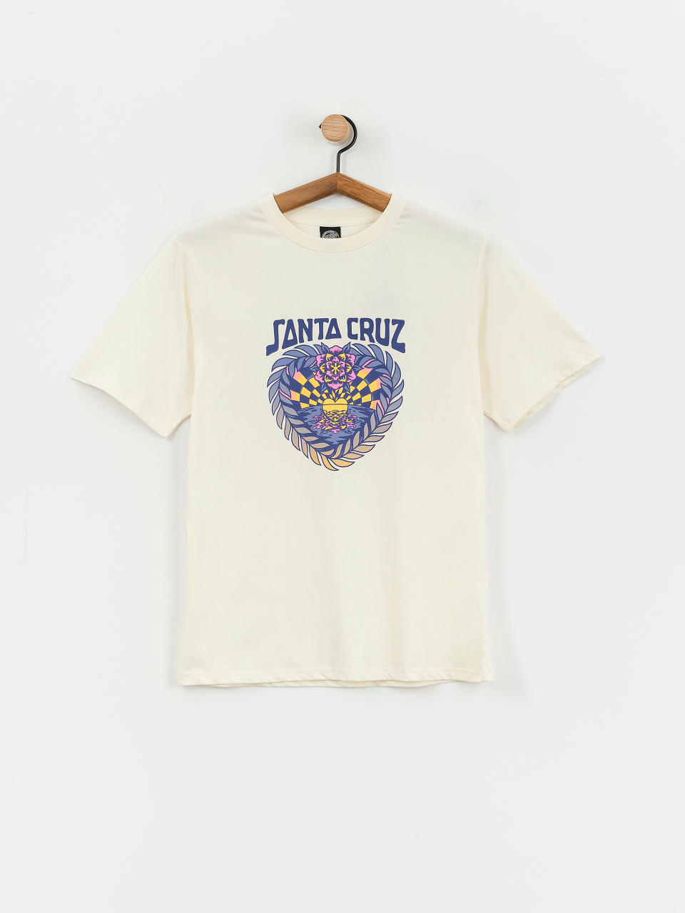 Santa Cruz Heart Set Front Wmn T-Shirt (off white)