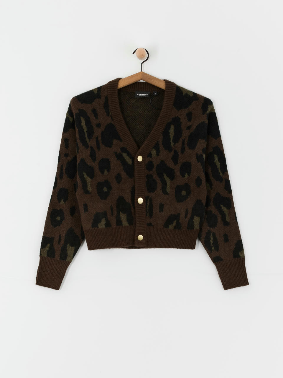 Carhartt WIP Pulli Merton Cardigan Wmn (camo leo jacquard/tamarind)