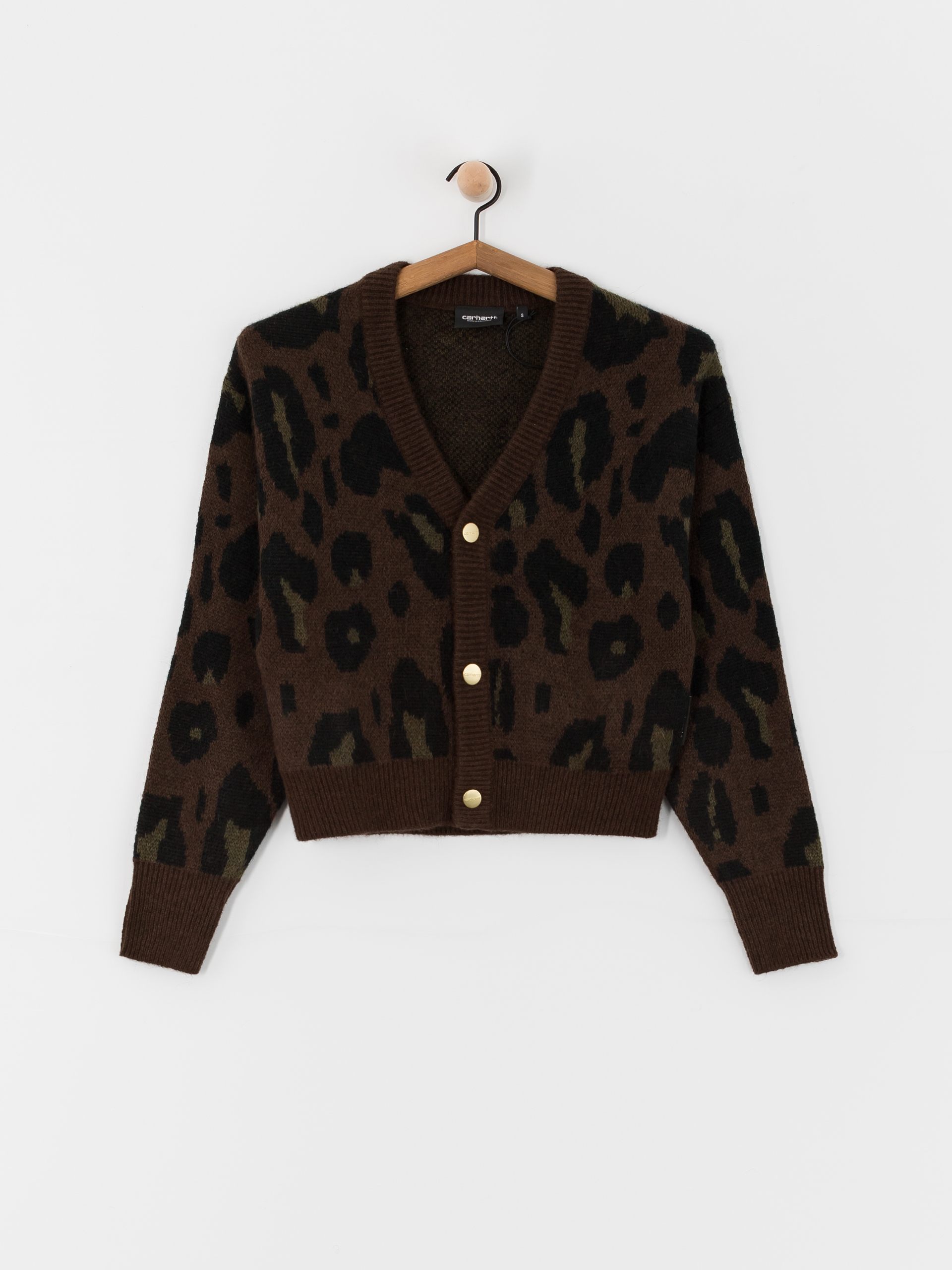 Carhartt WIP Sweater Merton Cardigan Wmn - camo (camo leo jacquard