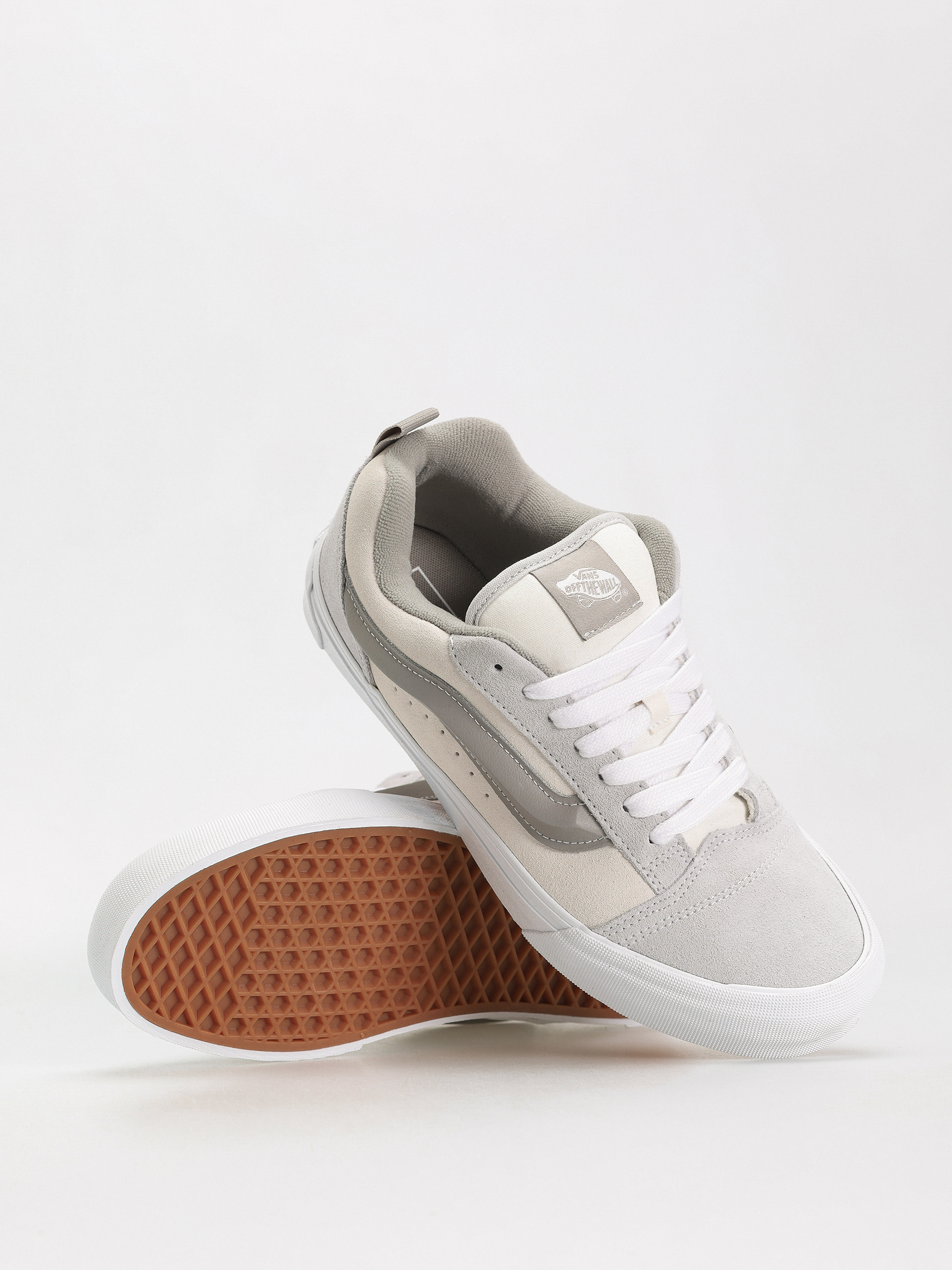 Vans Knu Skool Shoes grey tri tone block light gray