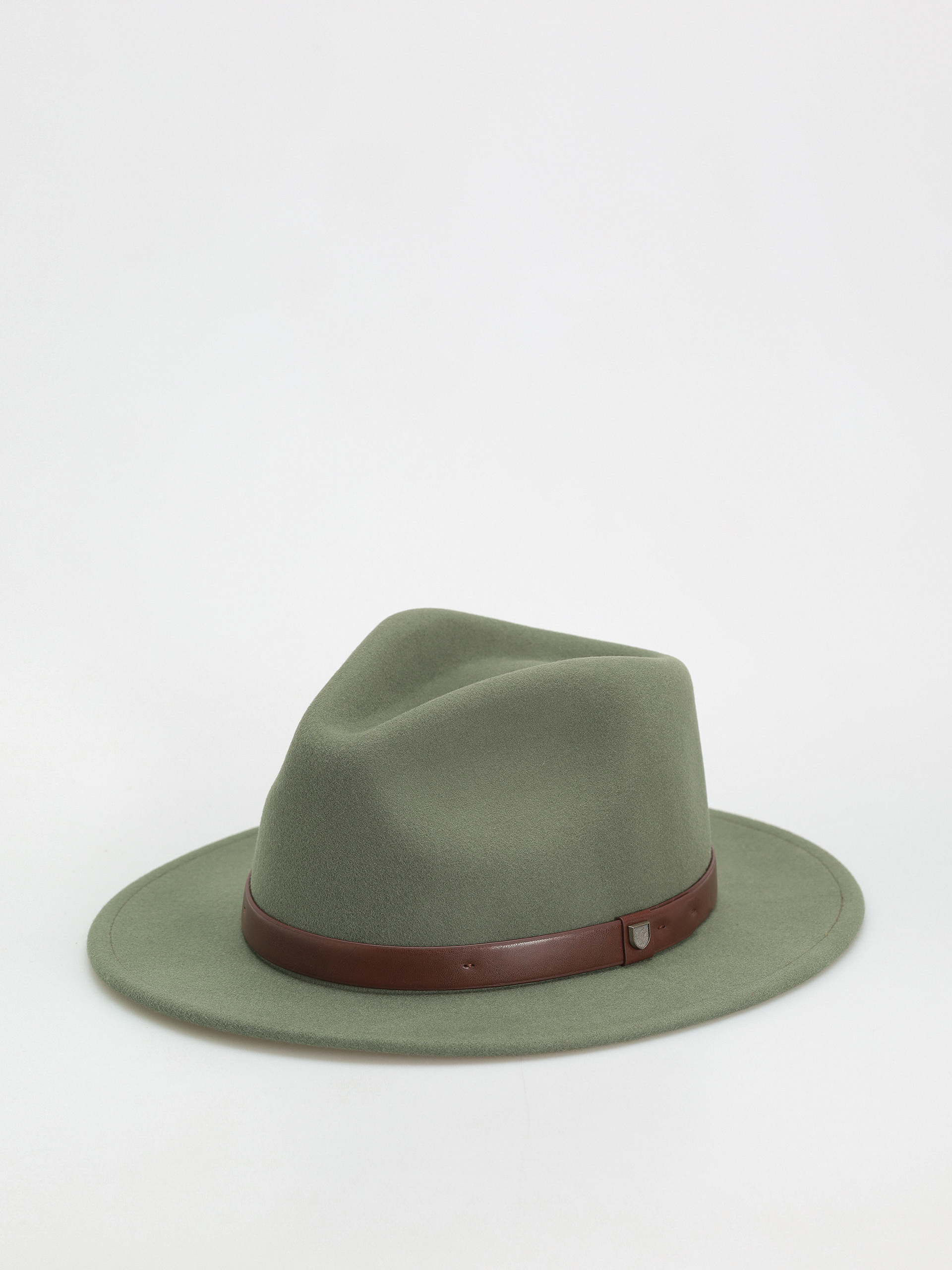 Brixton Messer Fedora Moss Green Large Optional Feather NWT Messer Coolmax Fedora - Khaki – Brixton main image 3