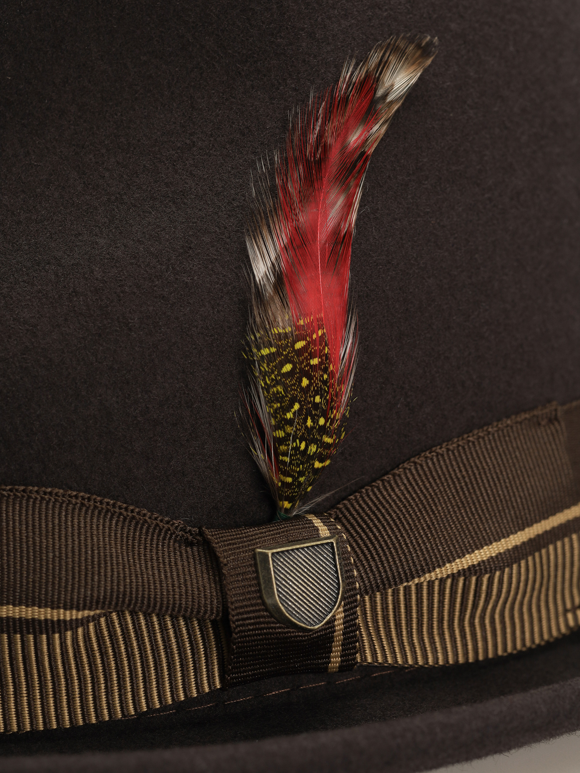 Brixton 20Th Anniversary Gain Fedora Hat (chocolate/gold)