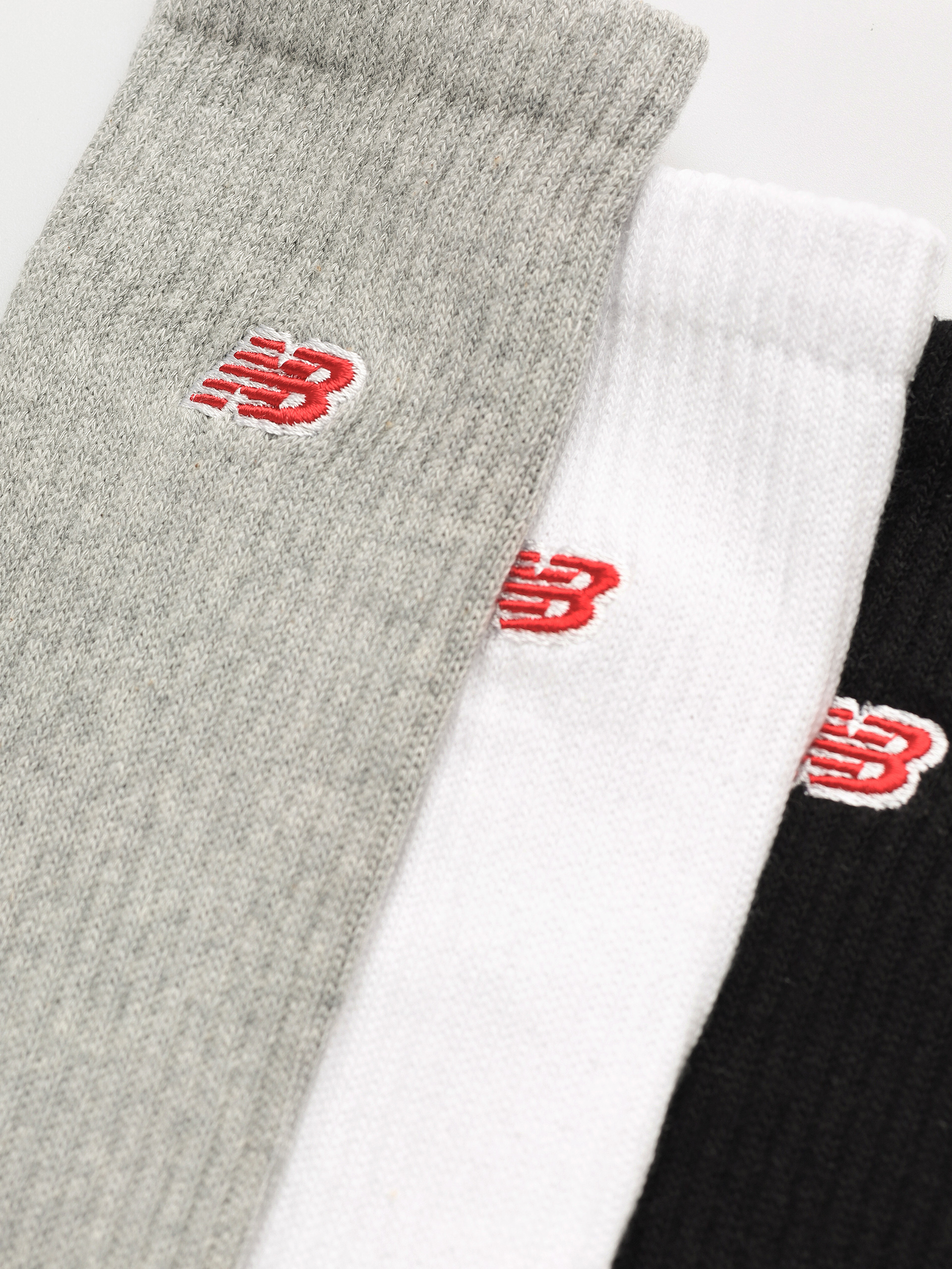 New Balance Patch Logo Crew 3Pk Socks (white multi)