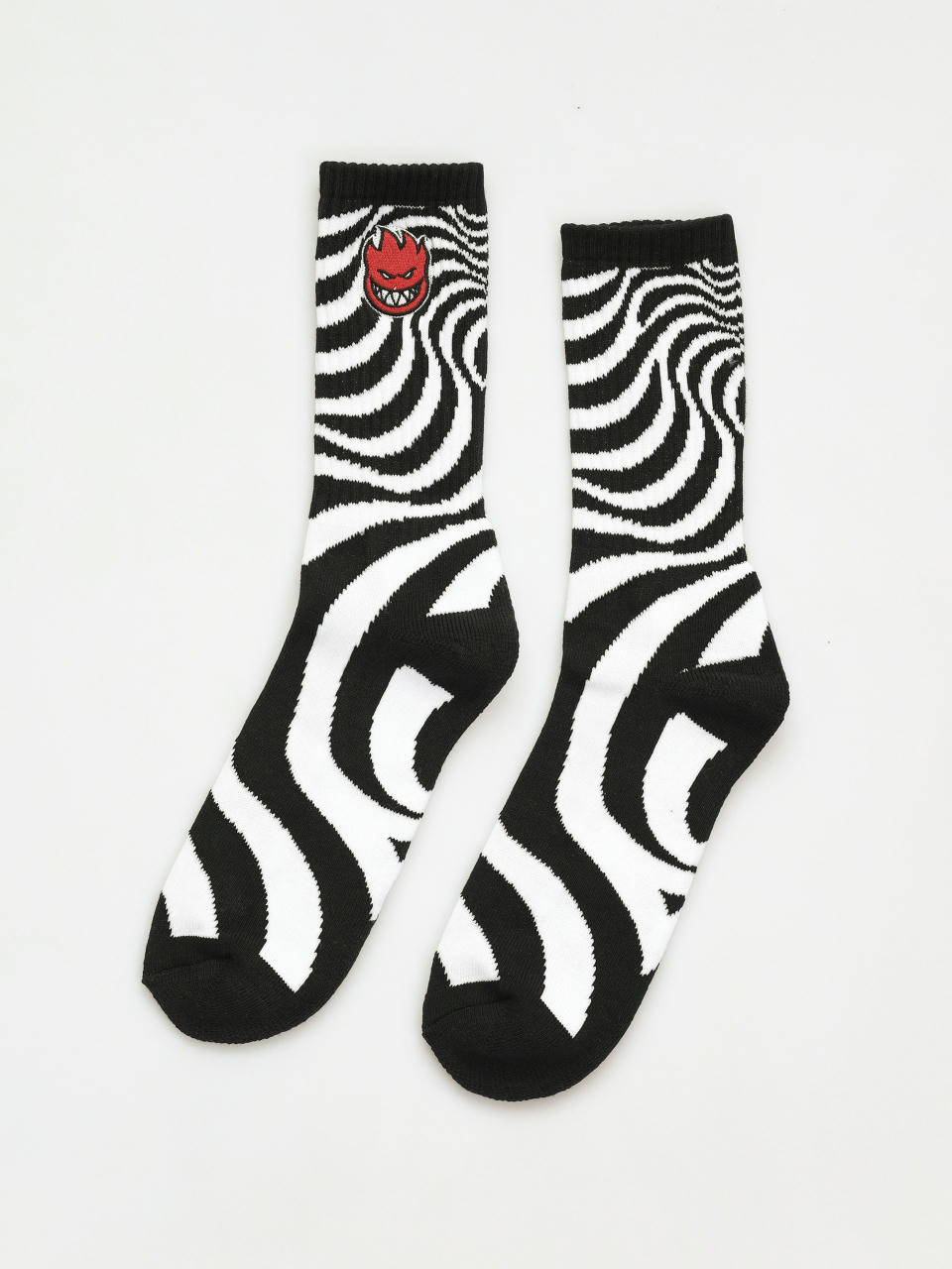 Spitfire Socken Big Head Swirl (white/black)