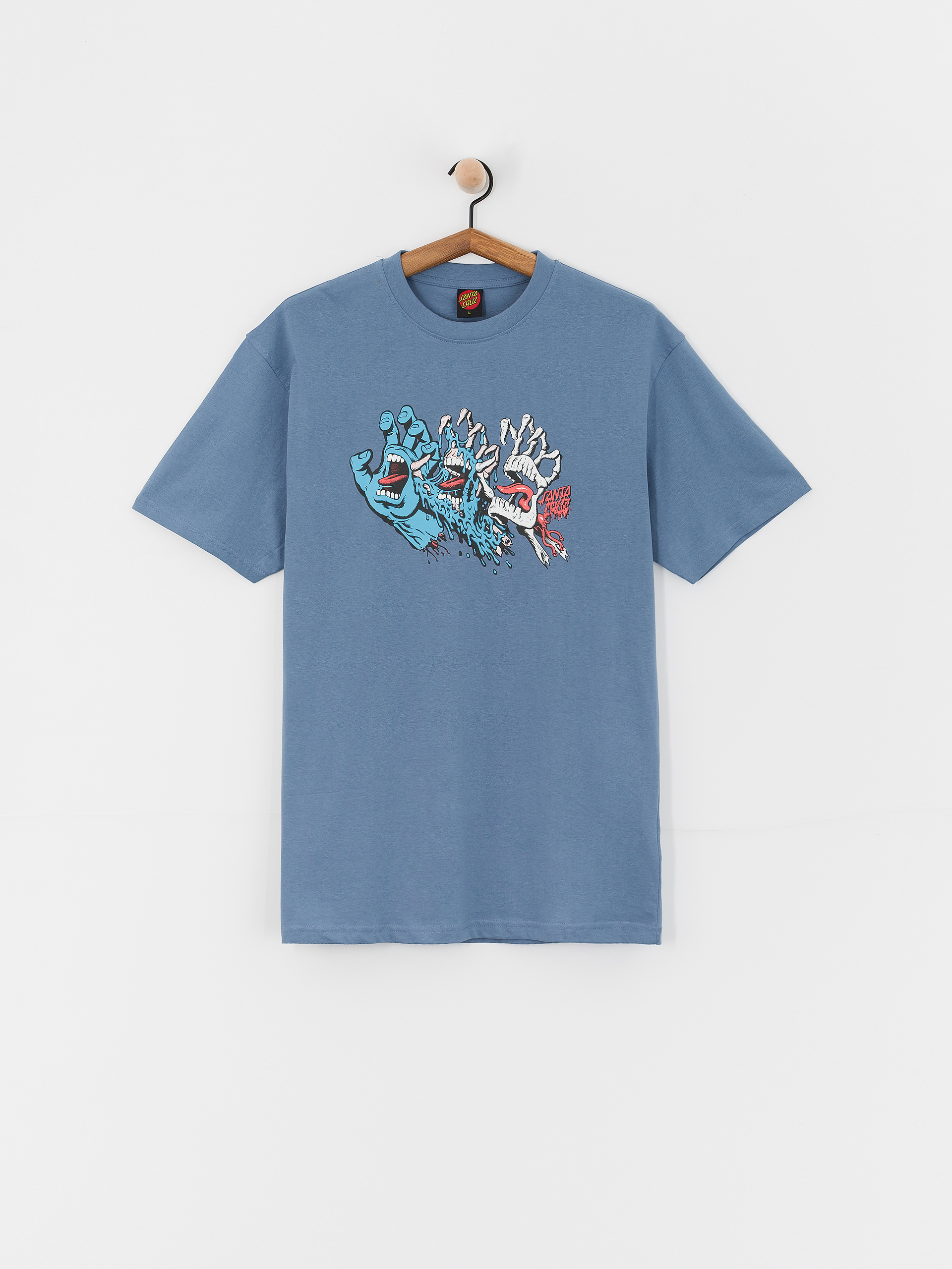 Santa Cruz T-Shirt Evolved Hand Front (dusty blue)