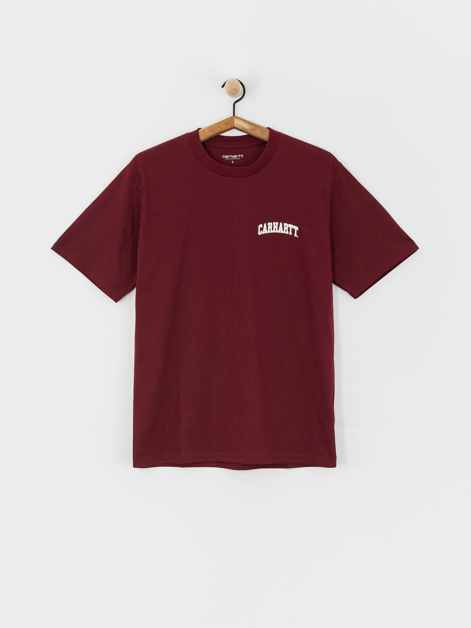 Carhartt WIP University Script T-Shirt (malbec/white)