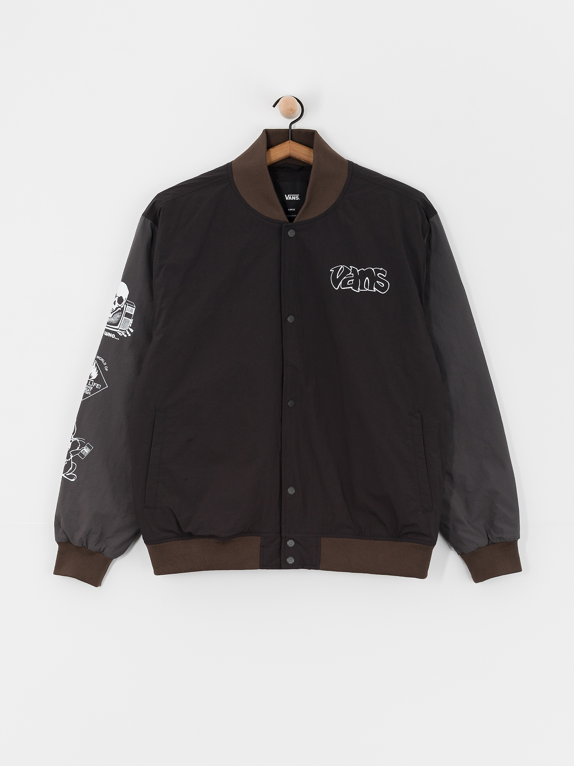 Vans Crazy Eddy Baseball Jacket (black/asphalt)