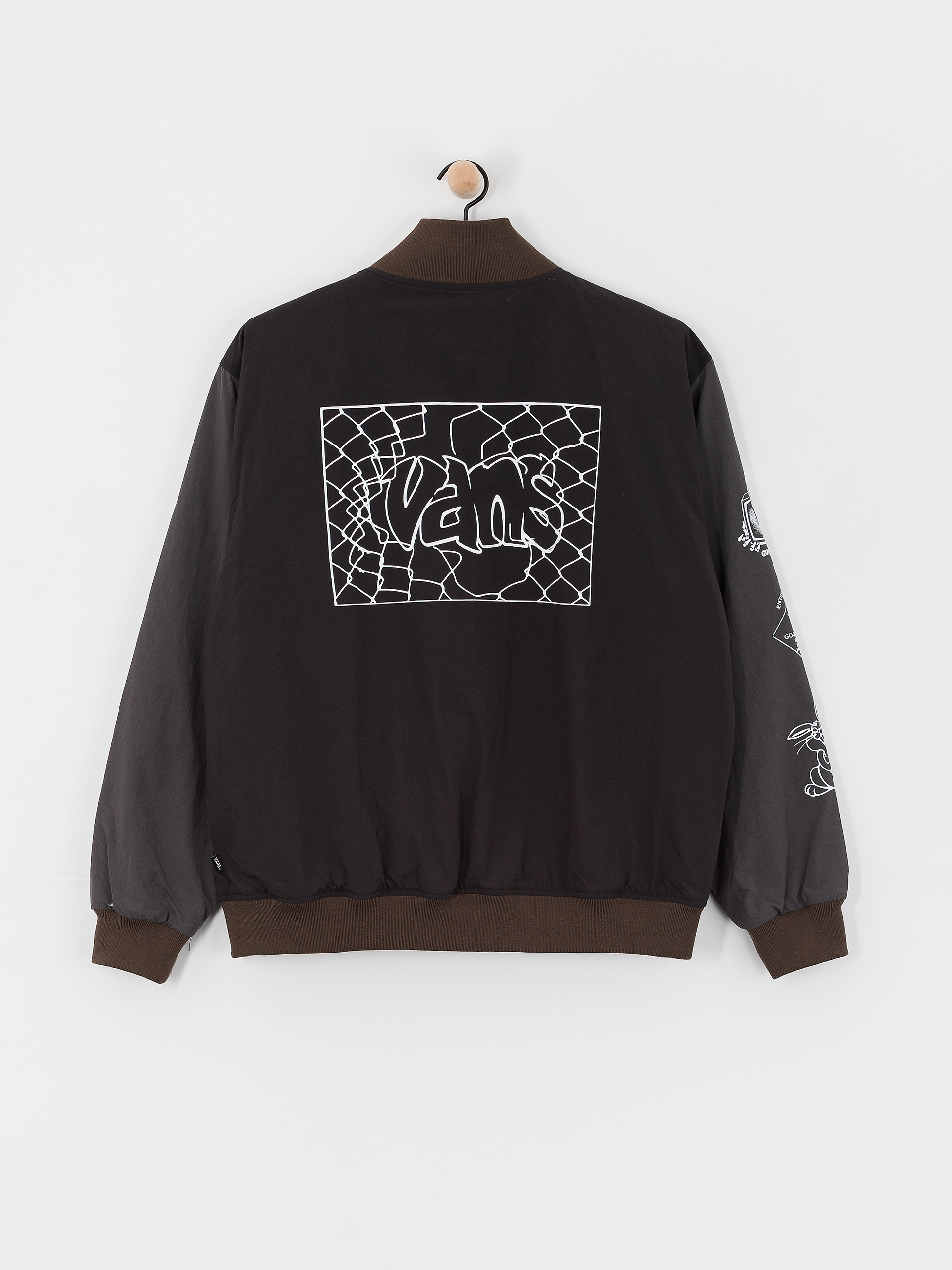 Vans Crazy Eddy Baseball Jacke - Grau (black/asphalt)