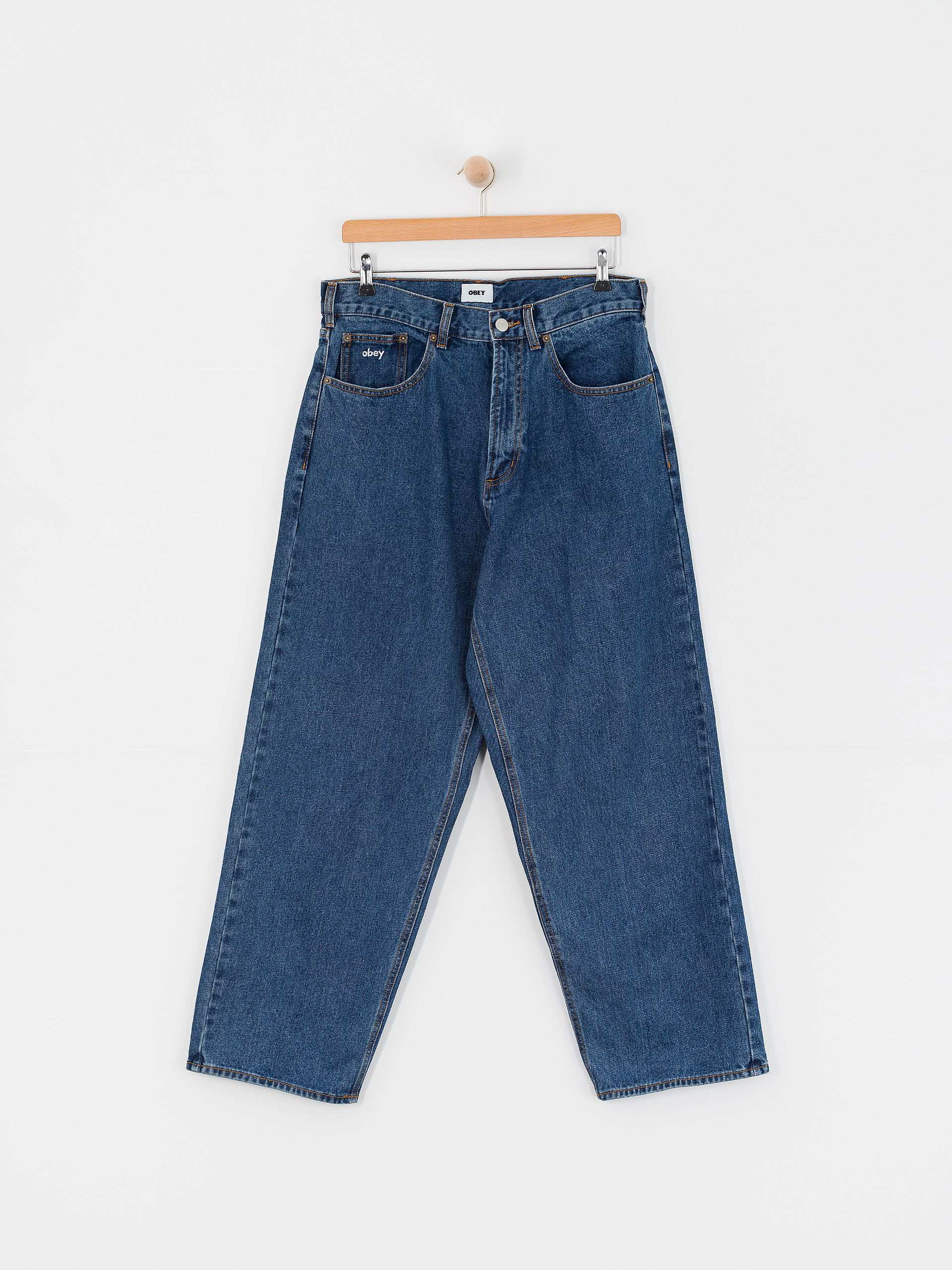 OBEY Bigwig Baggy Denim Hose (stone wash indigo)