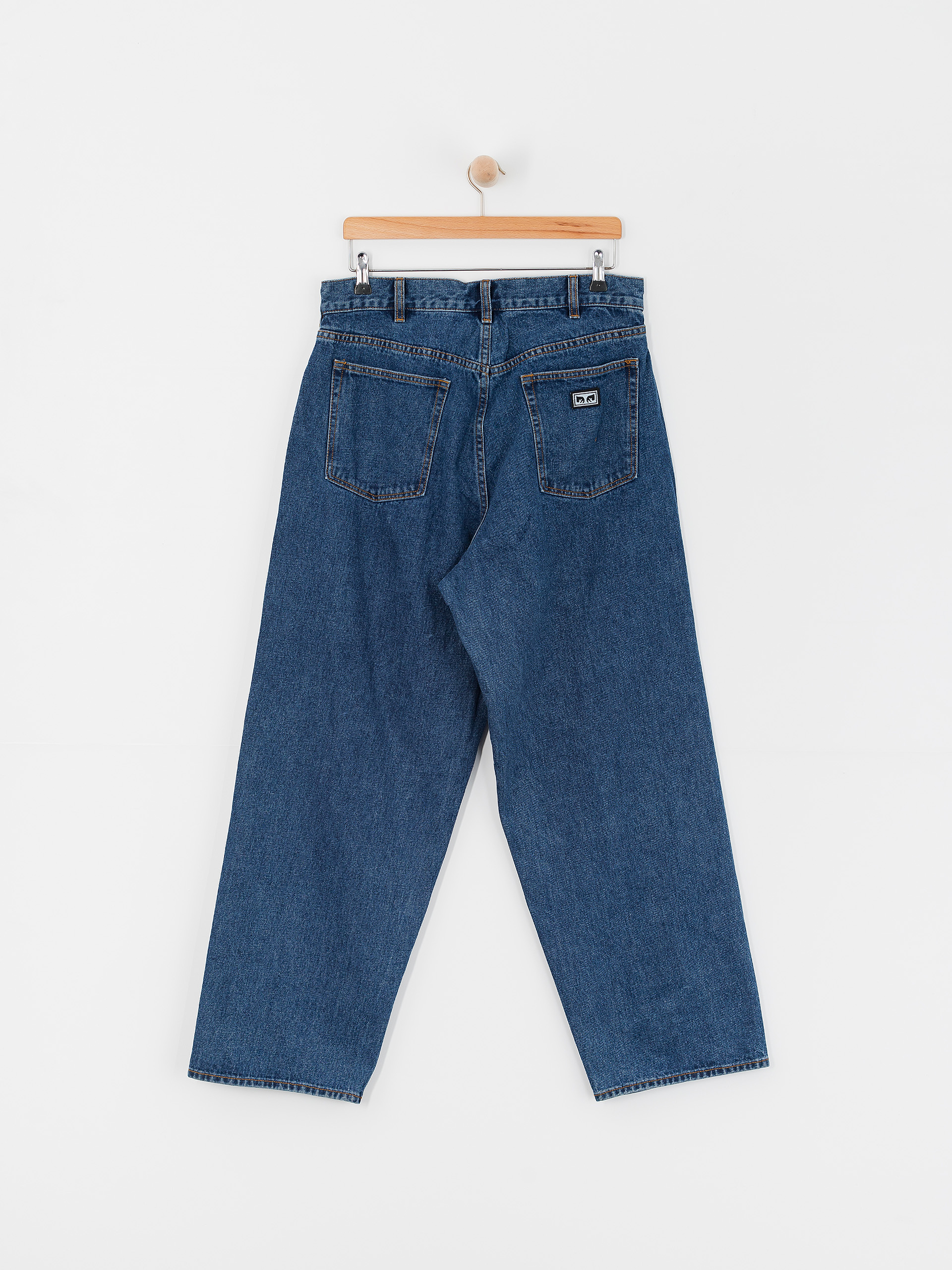 OBEY Bigwig Baggy Denim Pants - navy blue (stone wash indigo)