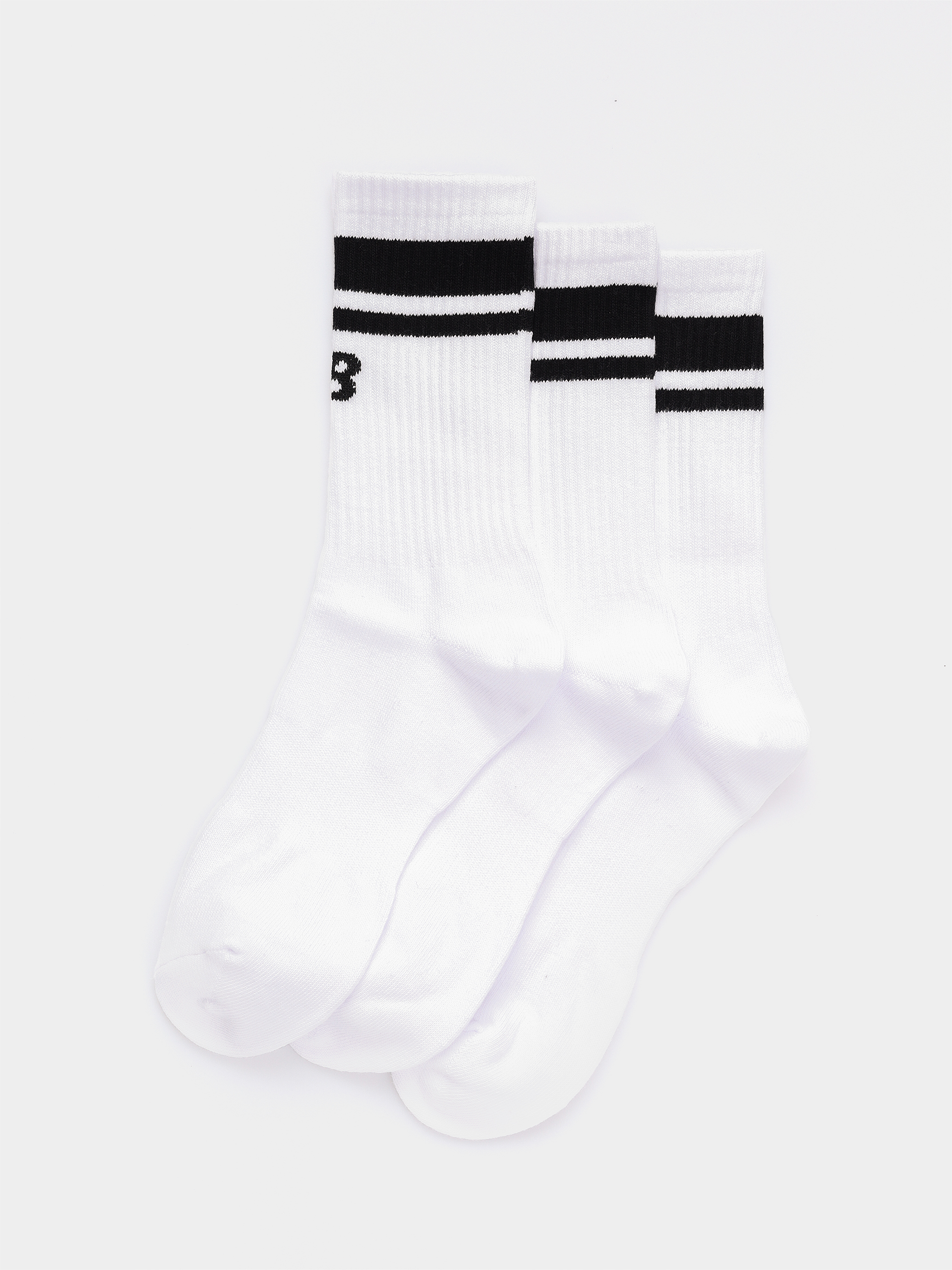 New Balance Essentials Line Midcalf 3 Pk Socks (white/black)