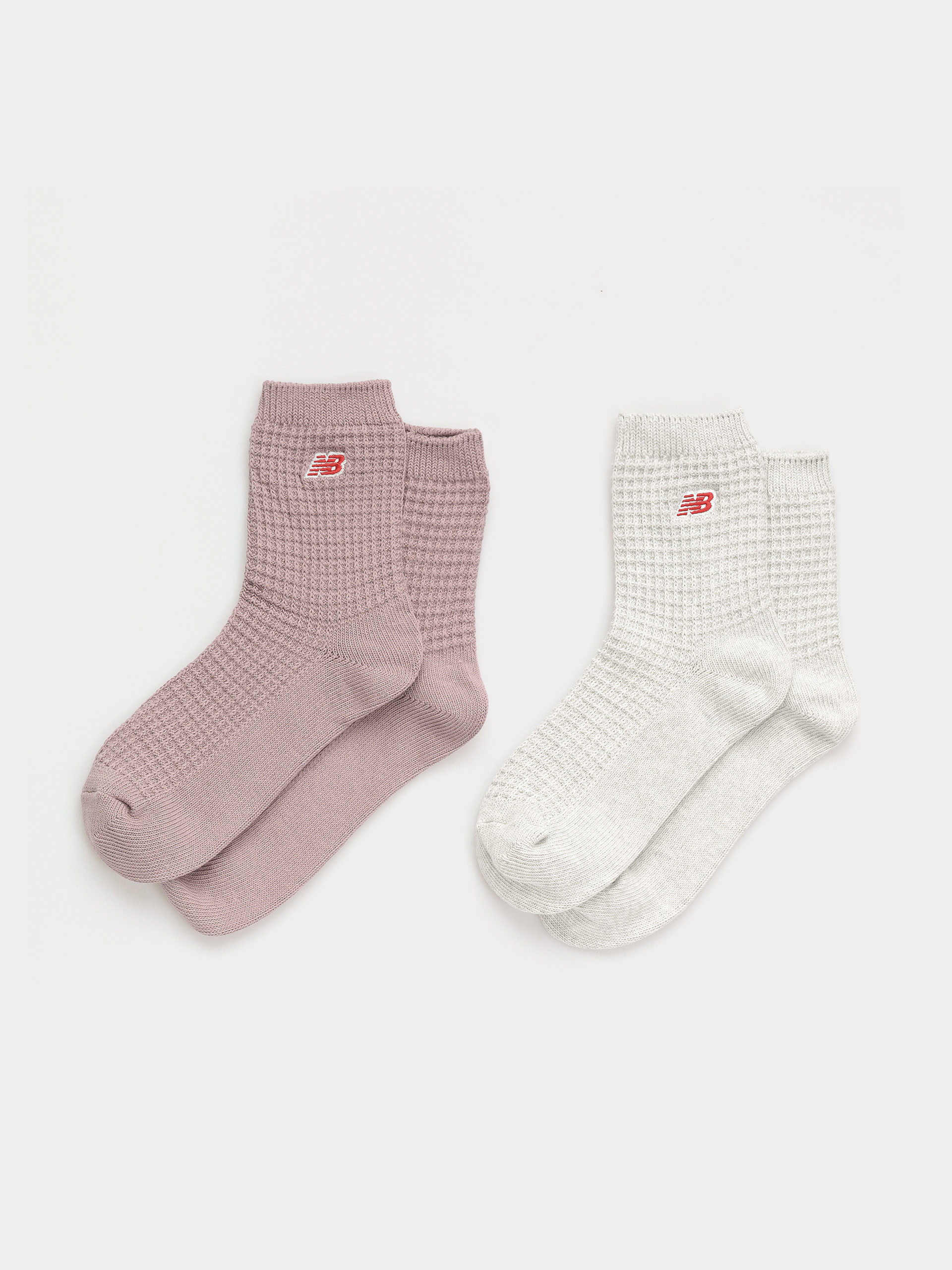 New Balance Waffle Knit Ankle 2 Pk Socks (assorted)