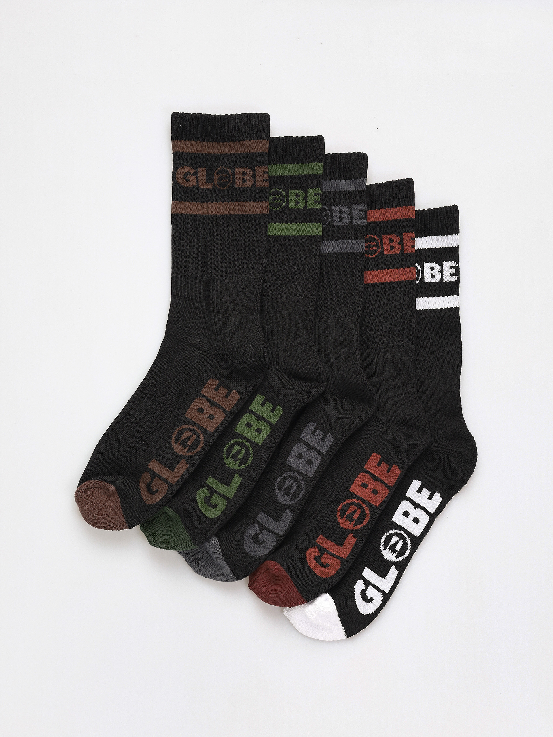 Globe Socken Tilt Hi Crew 5 Pack (black/assorted)