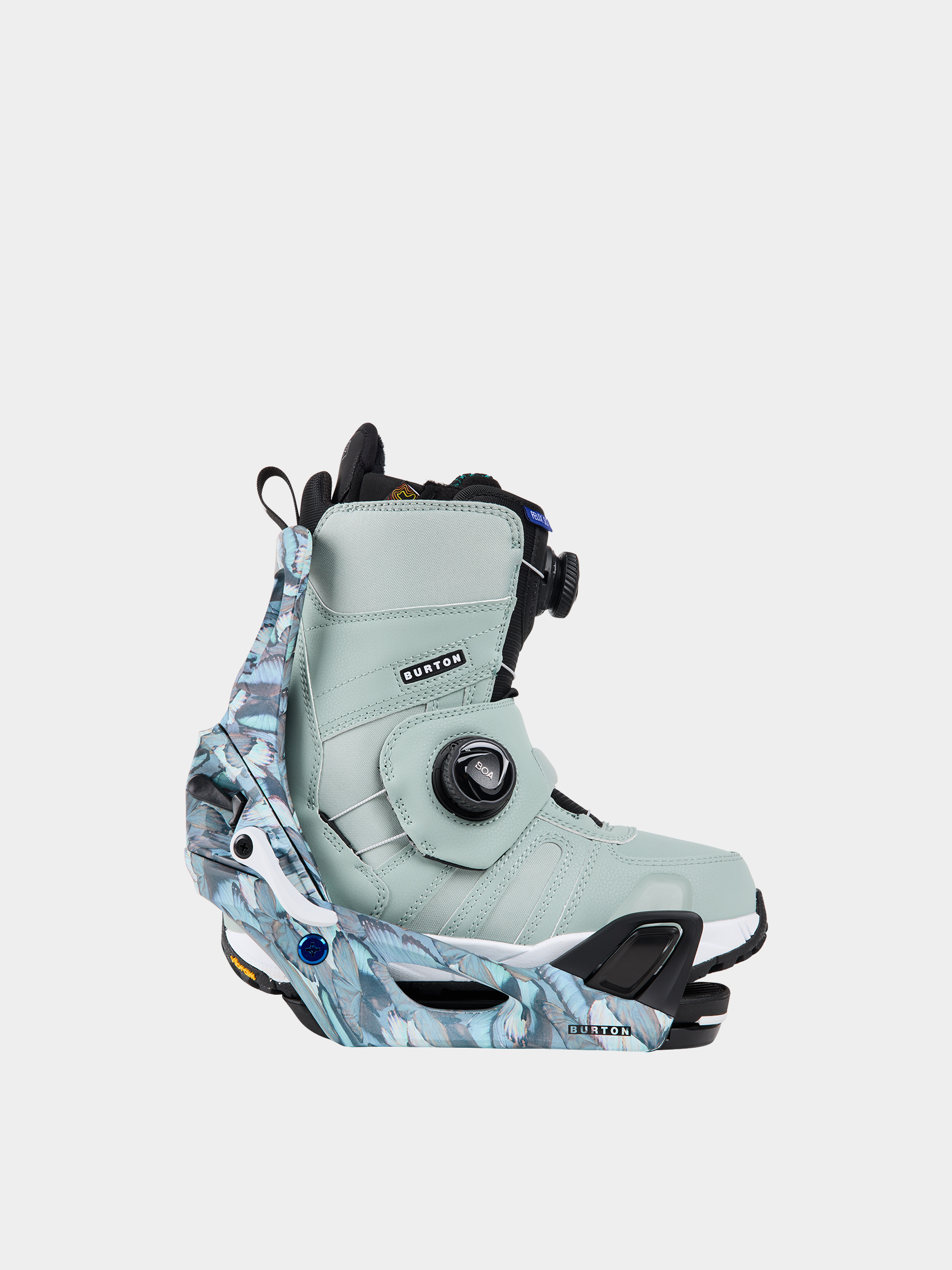 Womens Burton Snowboard bindings Step On (blue butterflies)