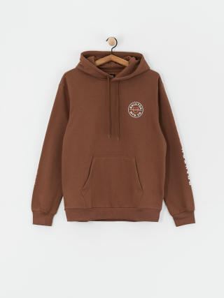 Brixton Crest HD Hoodie (pinecone brown/rust orange/whi)