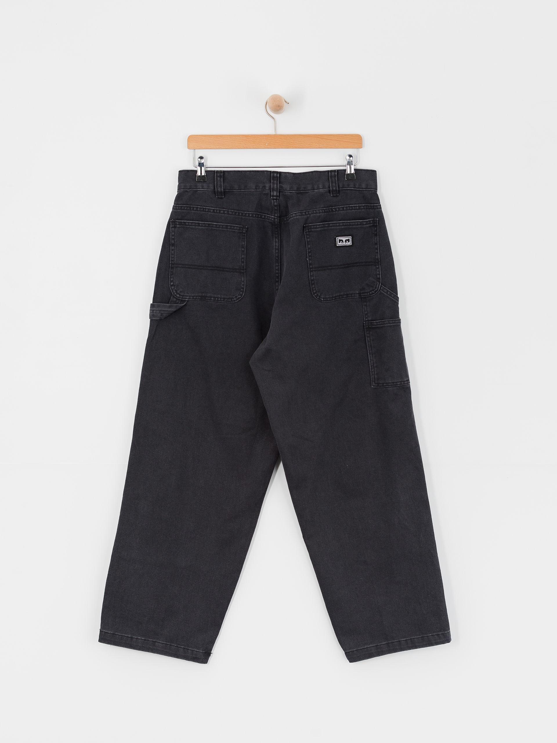 OBEY Bigwig Denim Carpenter Pants (black faded wash)