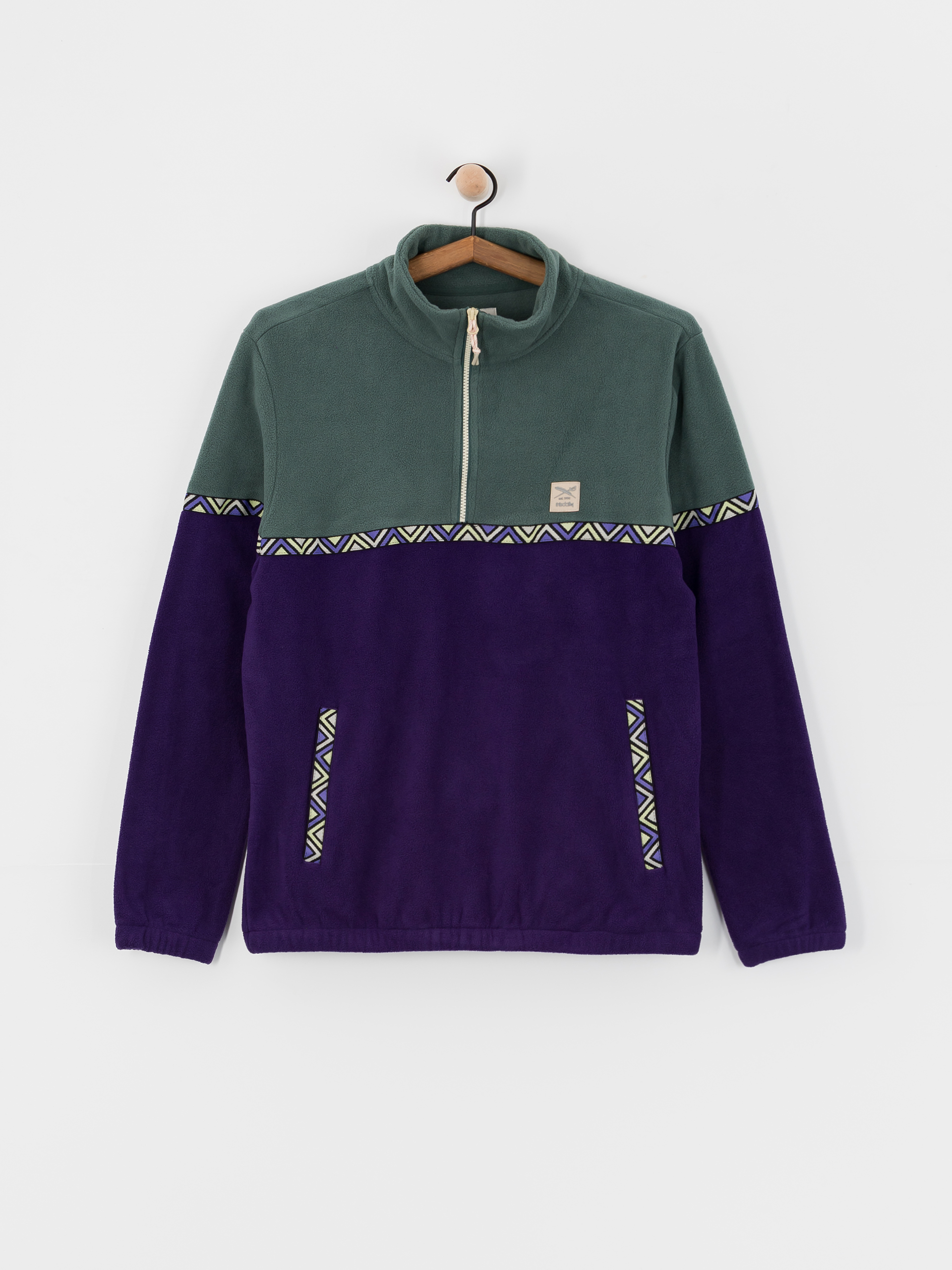 Iriedaily Fleece Monte Noe - violet, green (cool jungle)