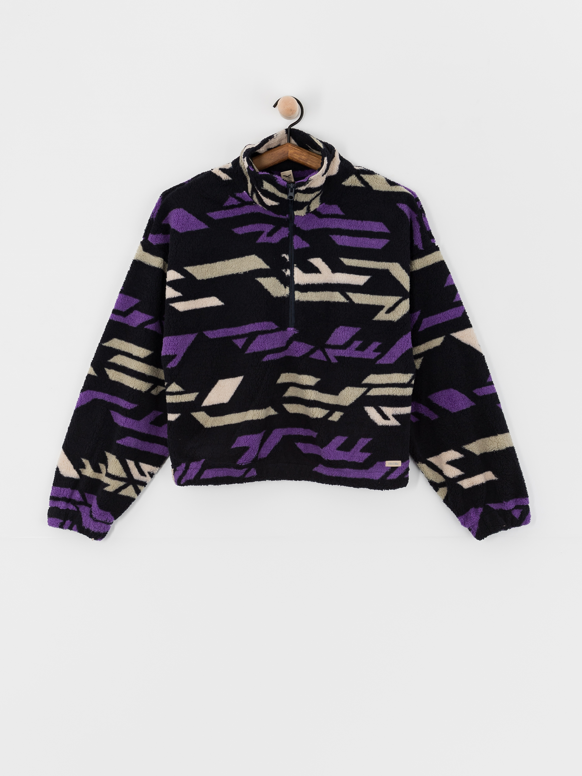 Damen Iriedaily Arkta Teddy Troyer Fleece Jacke (midnight)