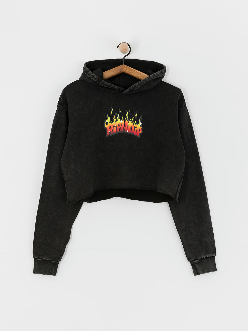 RipNDip Hoodie Scary Cute Cropped HD (black wash)