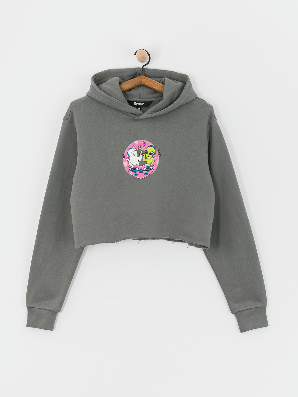 RipNDip Hoodie Love Is Ripndip Cropped HD (charcoal)